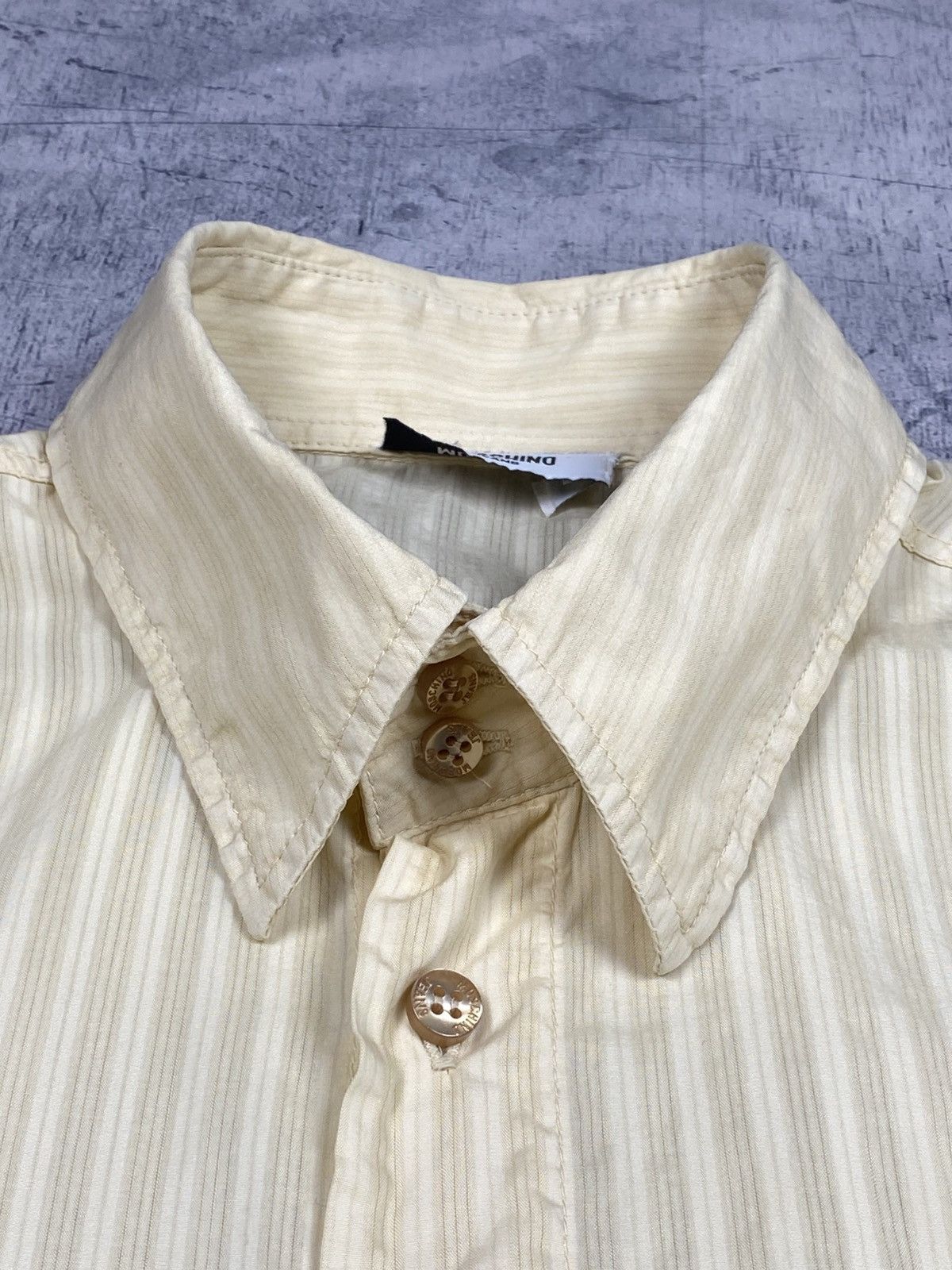 Moschino Moschino Jeans Striped Button Up Shirt Embroidered Logo Size US L / EU 52-54 / 3 - 6 Thumbnail