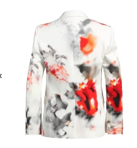 Alexander McQueen o1w1db10725 Obscured Flower Single-Breasted Jacket Size US L / EU 52-54 / 3 - 2 Thumbnail