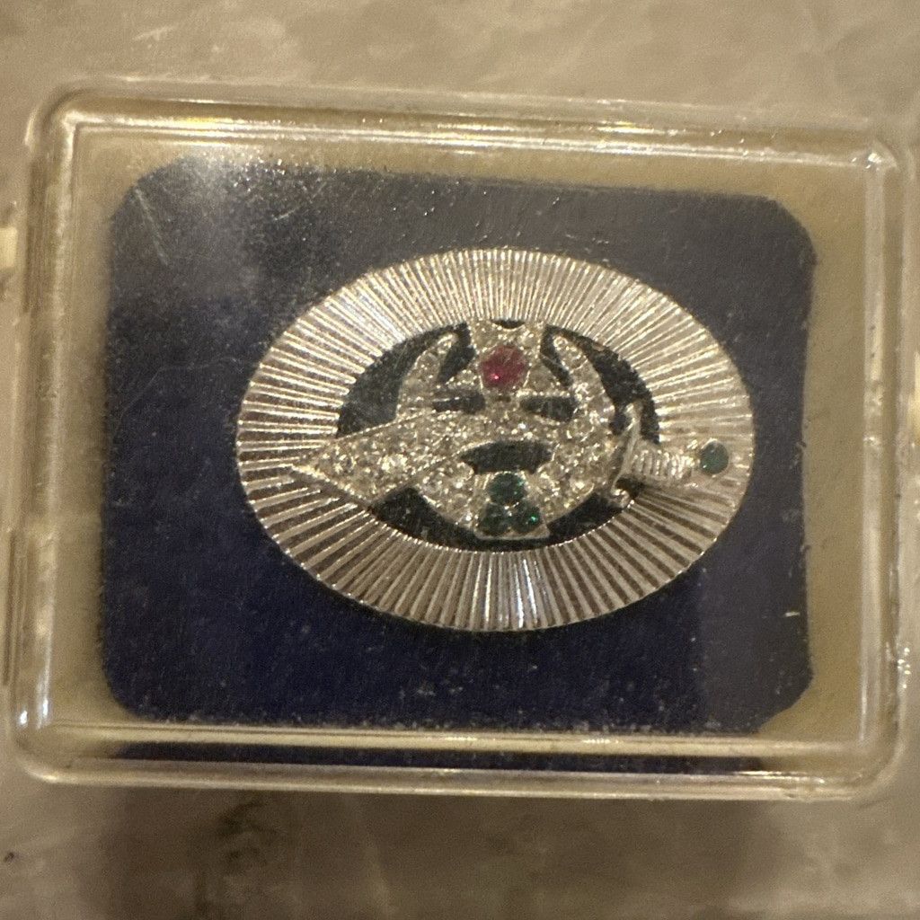 The Unbranded Brand Vtg Shriners Brooch Pin Masonic Freemason Rhinestone In Box Size ONE SIZE - 4 Thumbnail