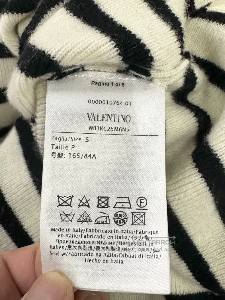 Valentino Valentino Beaded letter black and white striped knitwear Size S / US 4 / IT 40 - 4 Thumbnail