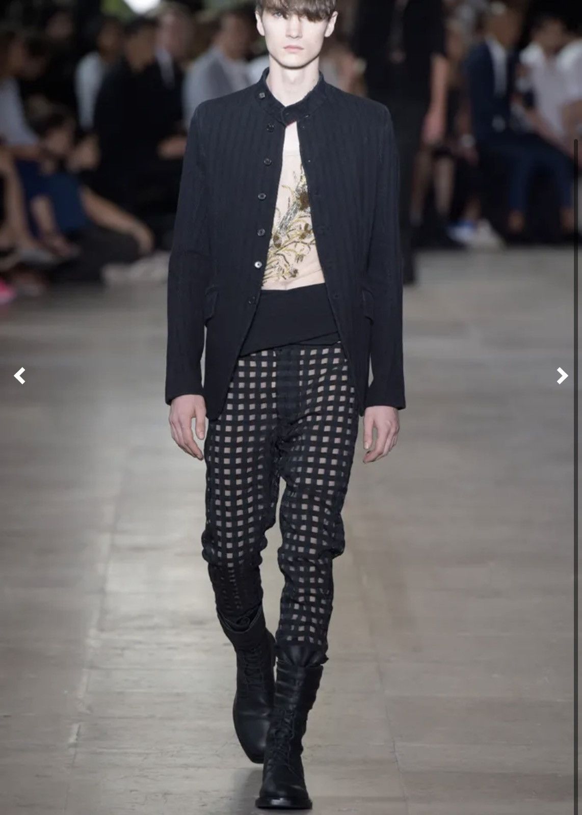 Ann Demeulemeester ann demeulemeester ss16 runway organza check pants S men Size US 29 - 10 Thumbnail