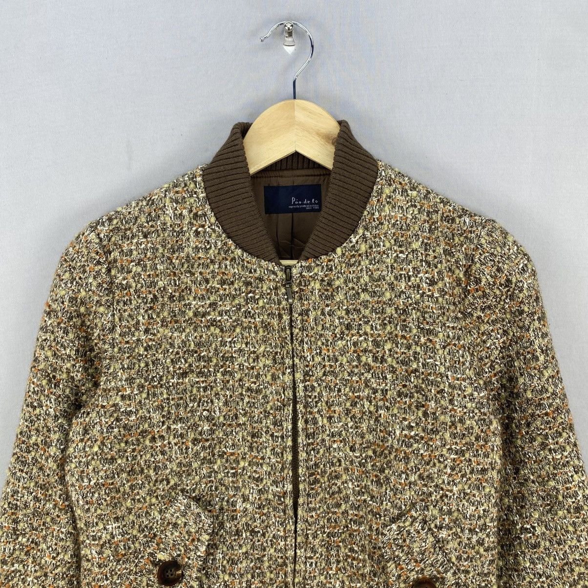 Aran Isles Knitwear Vintage Y2k Knitwear Bomber Jacket By Paodelo Size XXS / US 00 / IT 34 - 7 Thumbnail
