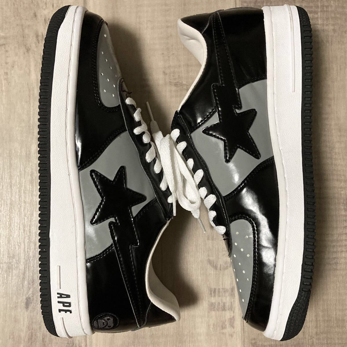 Bape × Nigo BAPESTA patent leather sneakers Golie a bathing ape BAPE STA Size US 8.5 / EU 41-42 - 3 Thumbnail