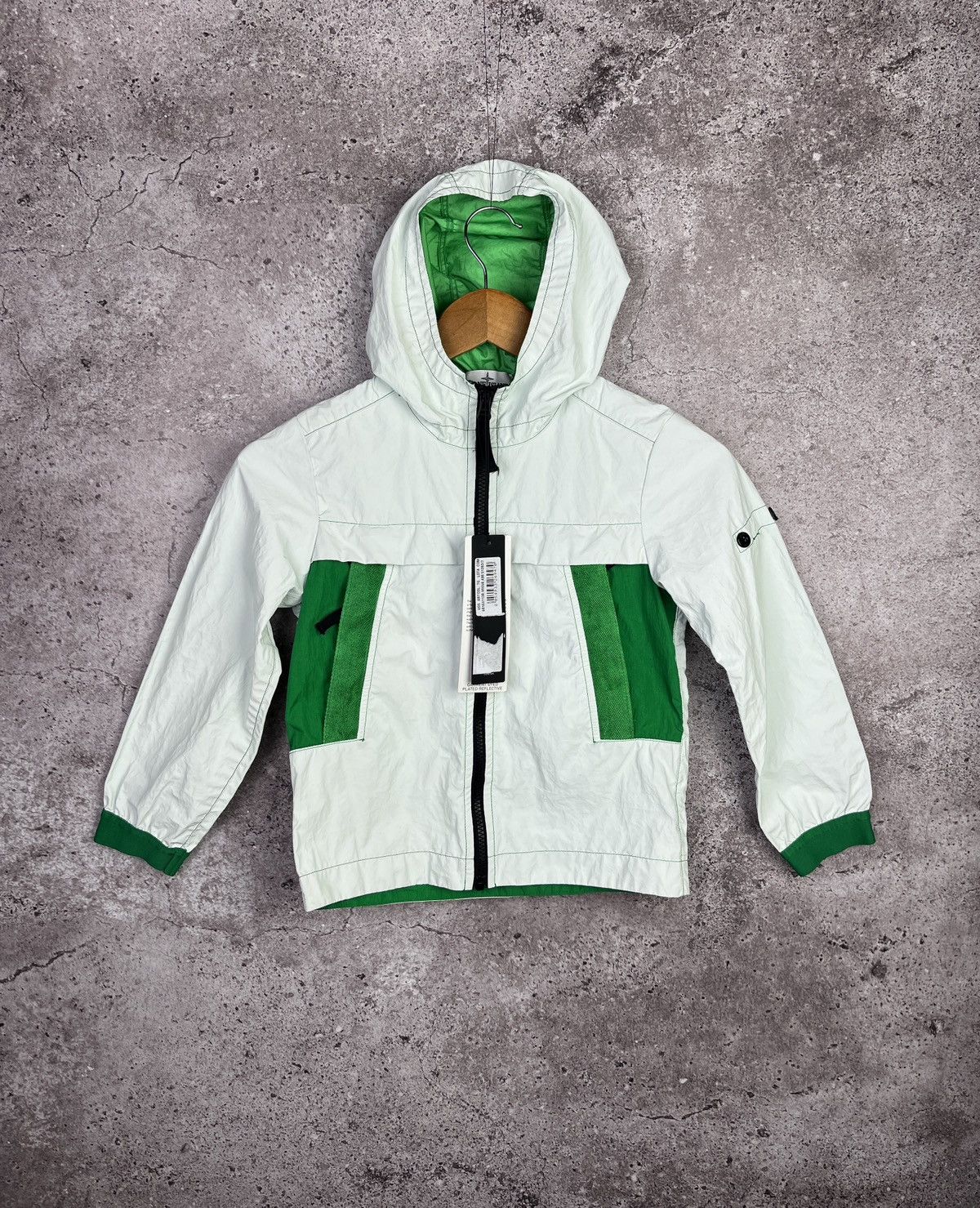 Stone Island SI Junior Garment Dyed Plated Reflective Hooded Jacket Size US XXS / EU 40 - 1 Thumbnail