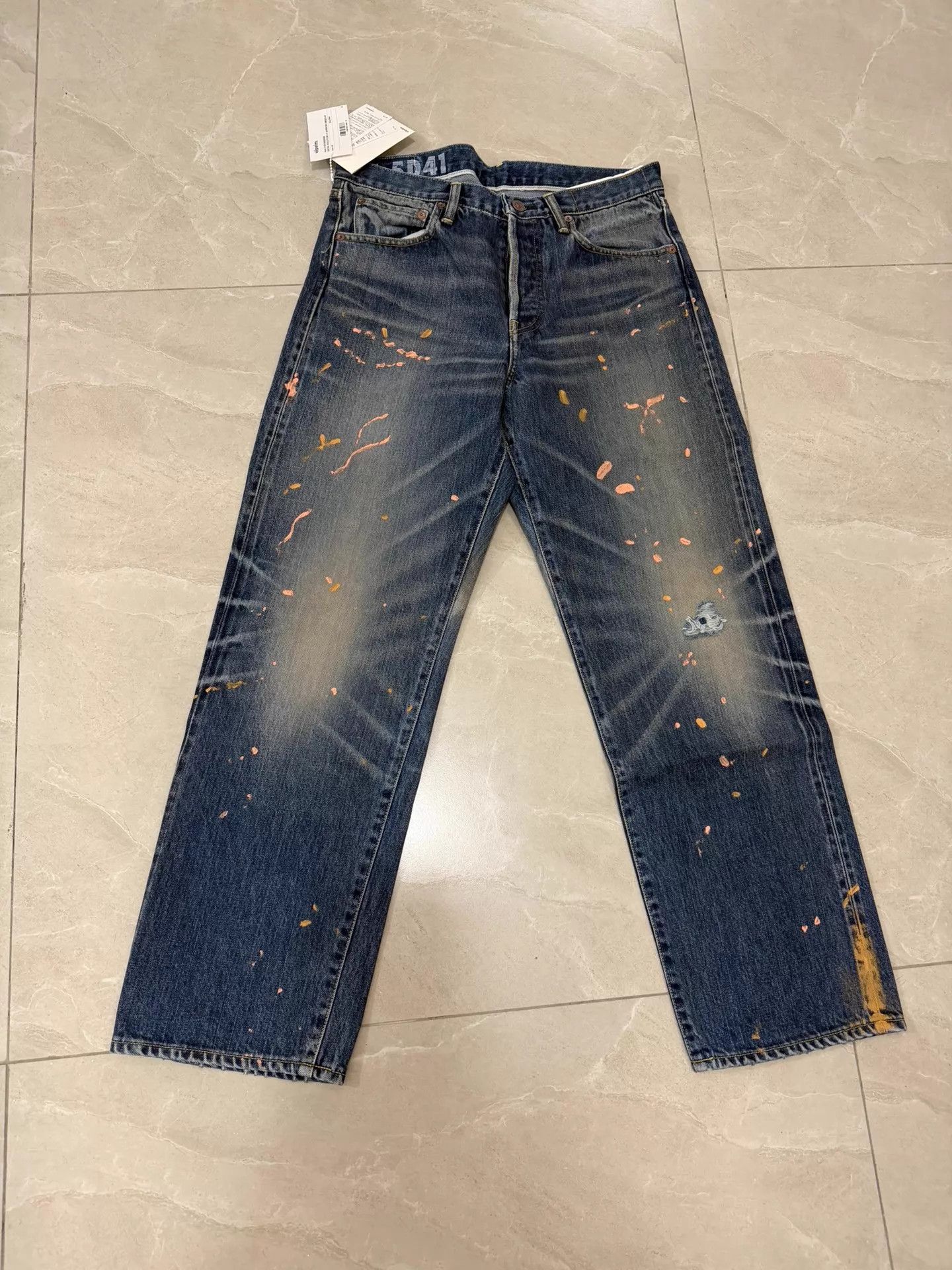 Visvim VISVIM 26ss SOCIAL SCULPTURE 01 NARROW Ink Splatter Jeans W34 L28 Size US 34 / EU 50 - 3 Thumbnail
