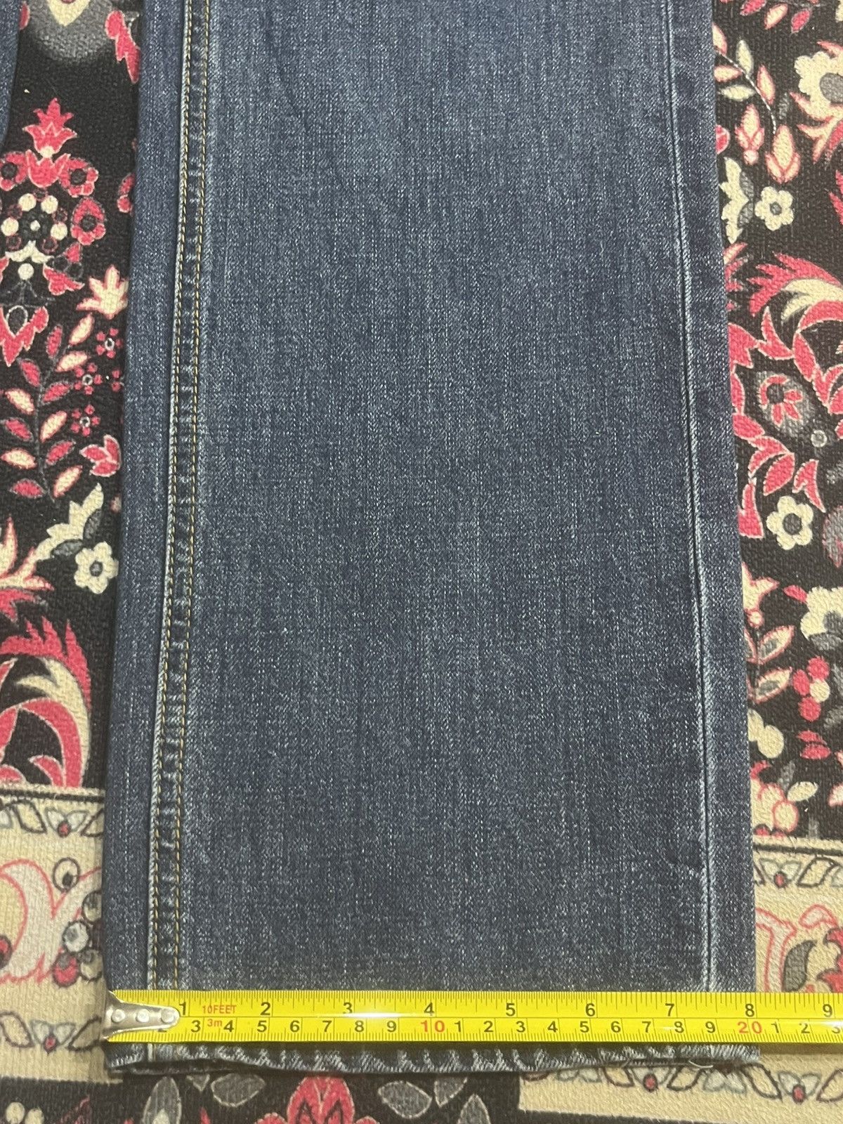 Japanese Brand Japanese Brand Blue Washed Distressed Patches Straight Jeans Size US 32 / EU 48 - 13 Thumbnail