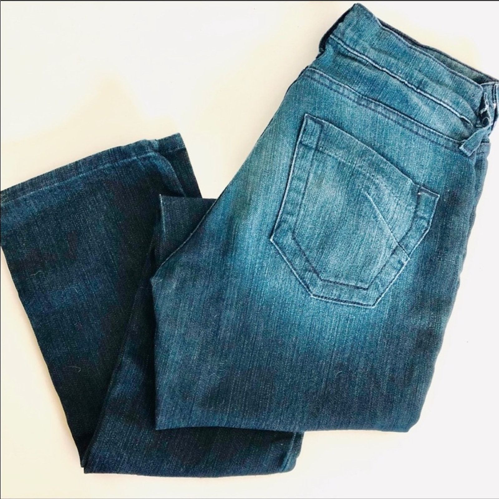 Anthropologie James Jeans Dark Wash High Rise Straight Leg Denim Jeans 27 Size 27" / US 4 / IT 40 - 2 Thumbnail