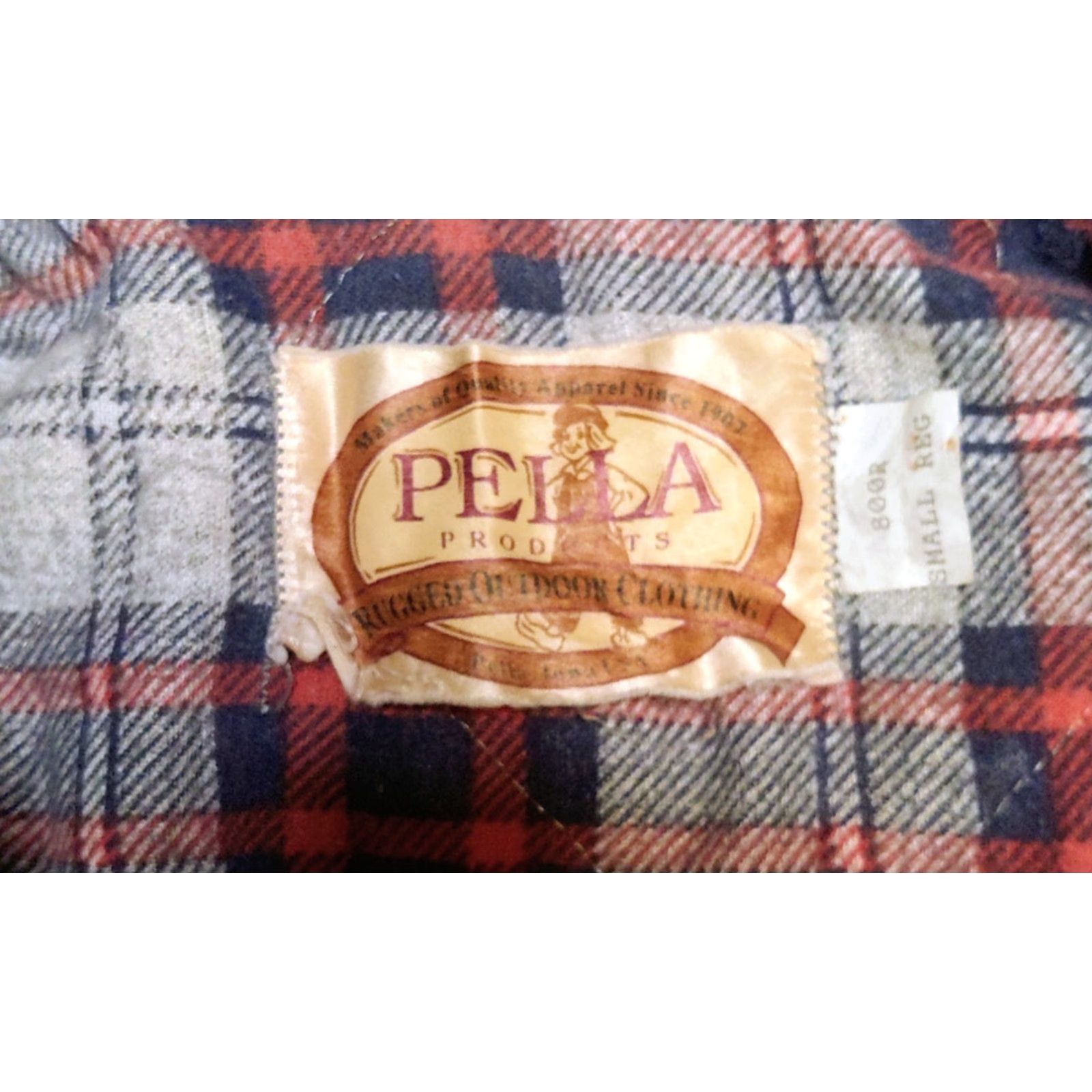 Vintage VTG Pella Chore Jacket Shirt Canvas Red Small Size US S / EU 44-46 / 1 - 5 Thumbnail