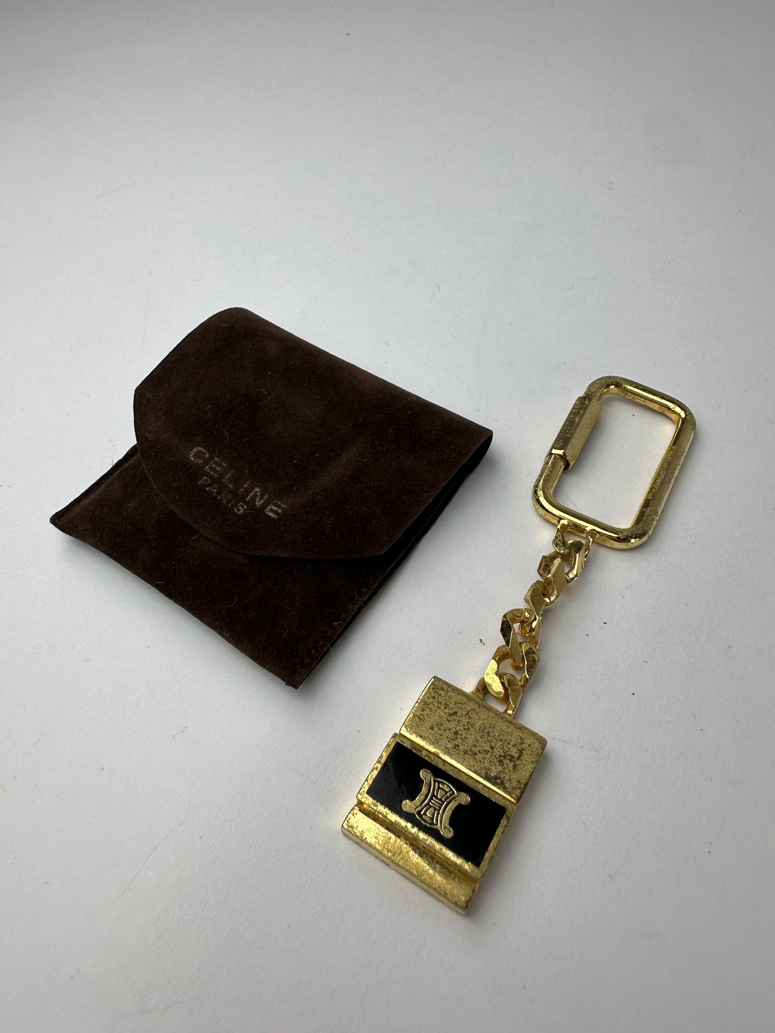 Celine Vintage Keychain / Pendant Gold Black Size ONE SIZE - 1 Thumbnail