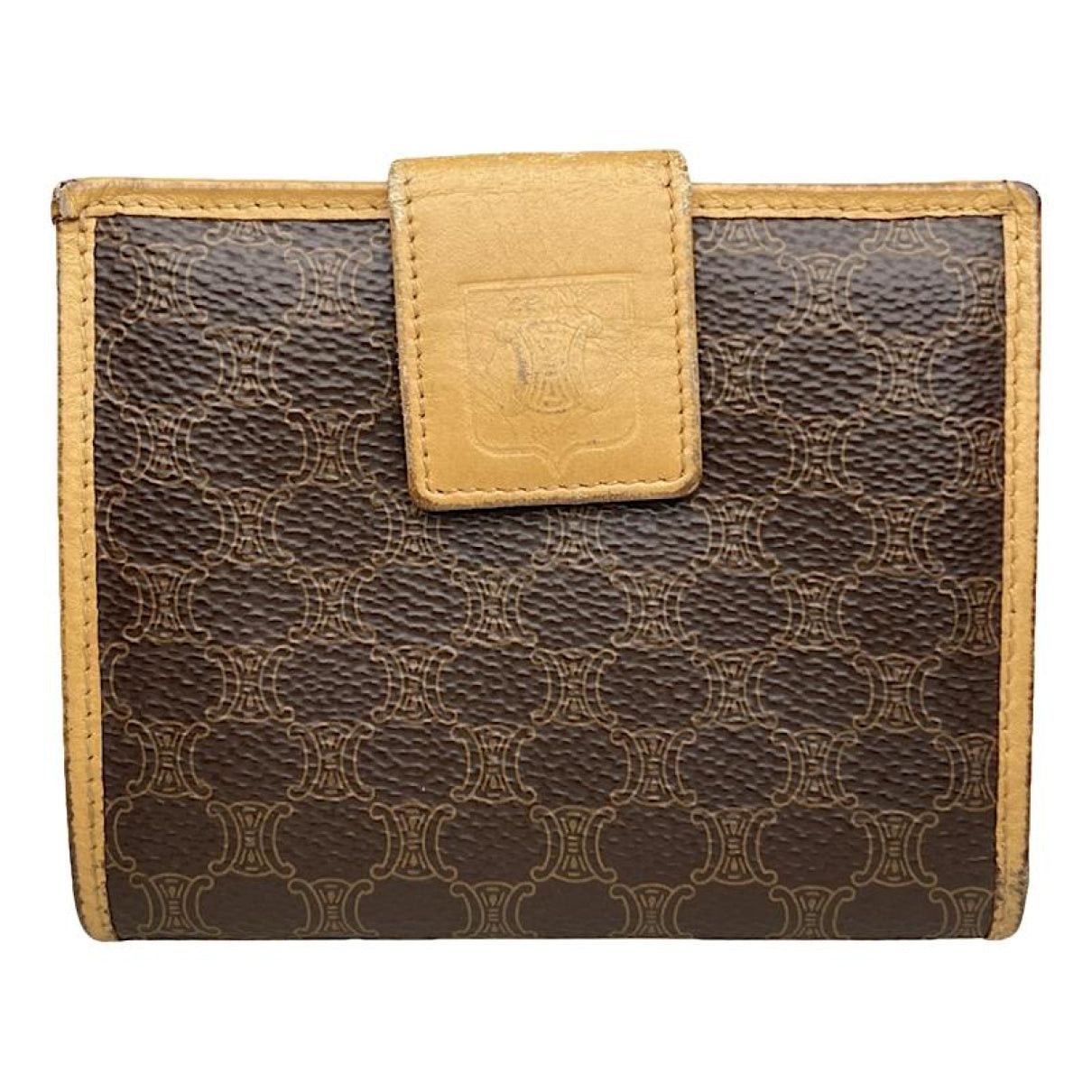 Celine Triomphe Vintage Brown Leather Wallet Size ONE SIZE - 1 Thumbnail