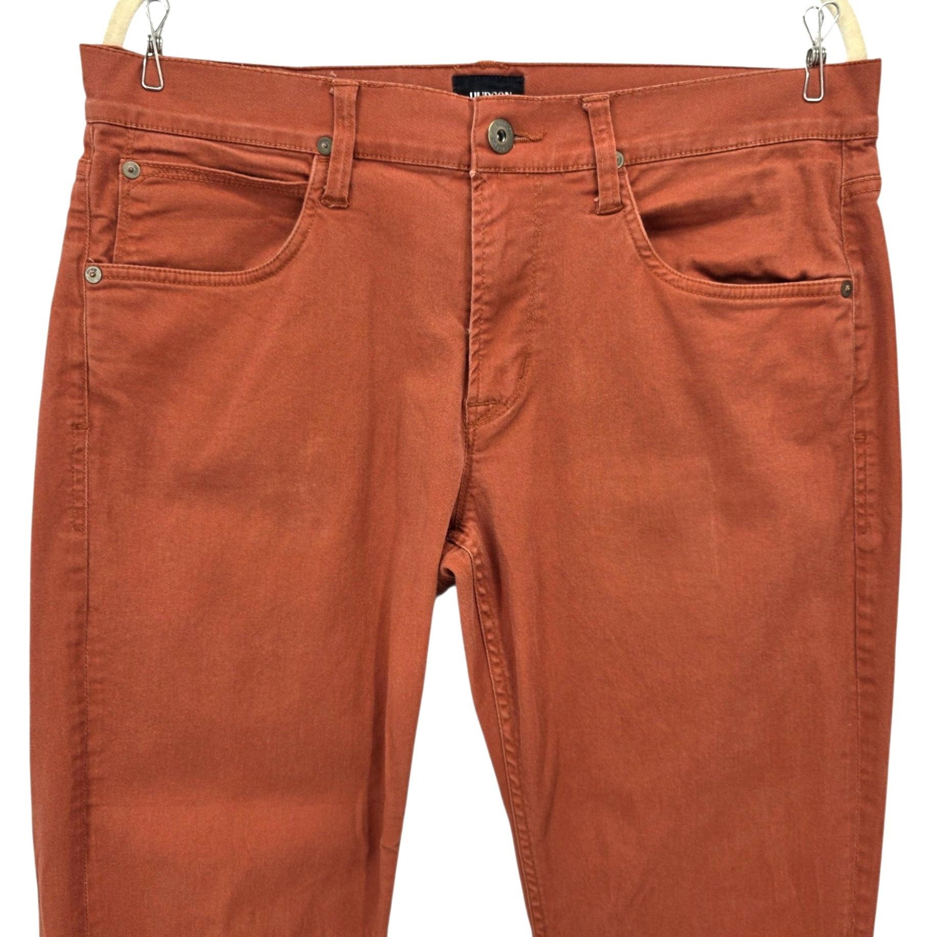 Hudson Hudson Mens 34 Jeans Byron 5 pocket Straight Rust Burnt Oran Size US 34 / EU 50 - 2 Thumbnail