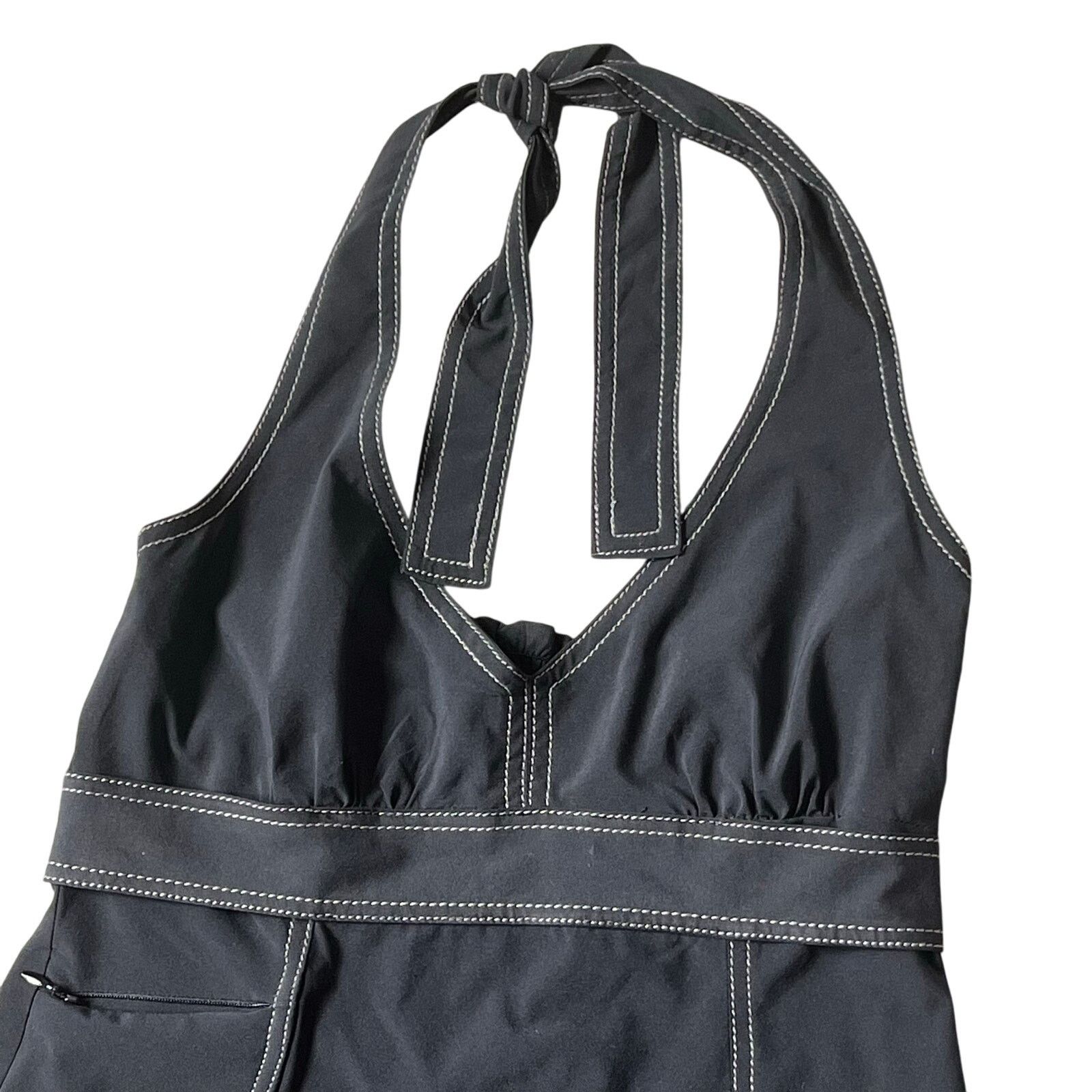 Athleta Pack Everywhere Black Halter Mini Dress Size XS - crrs.pl