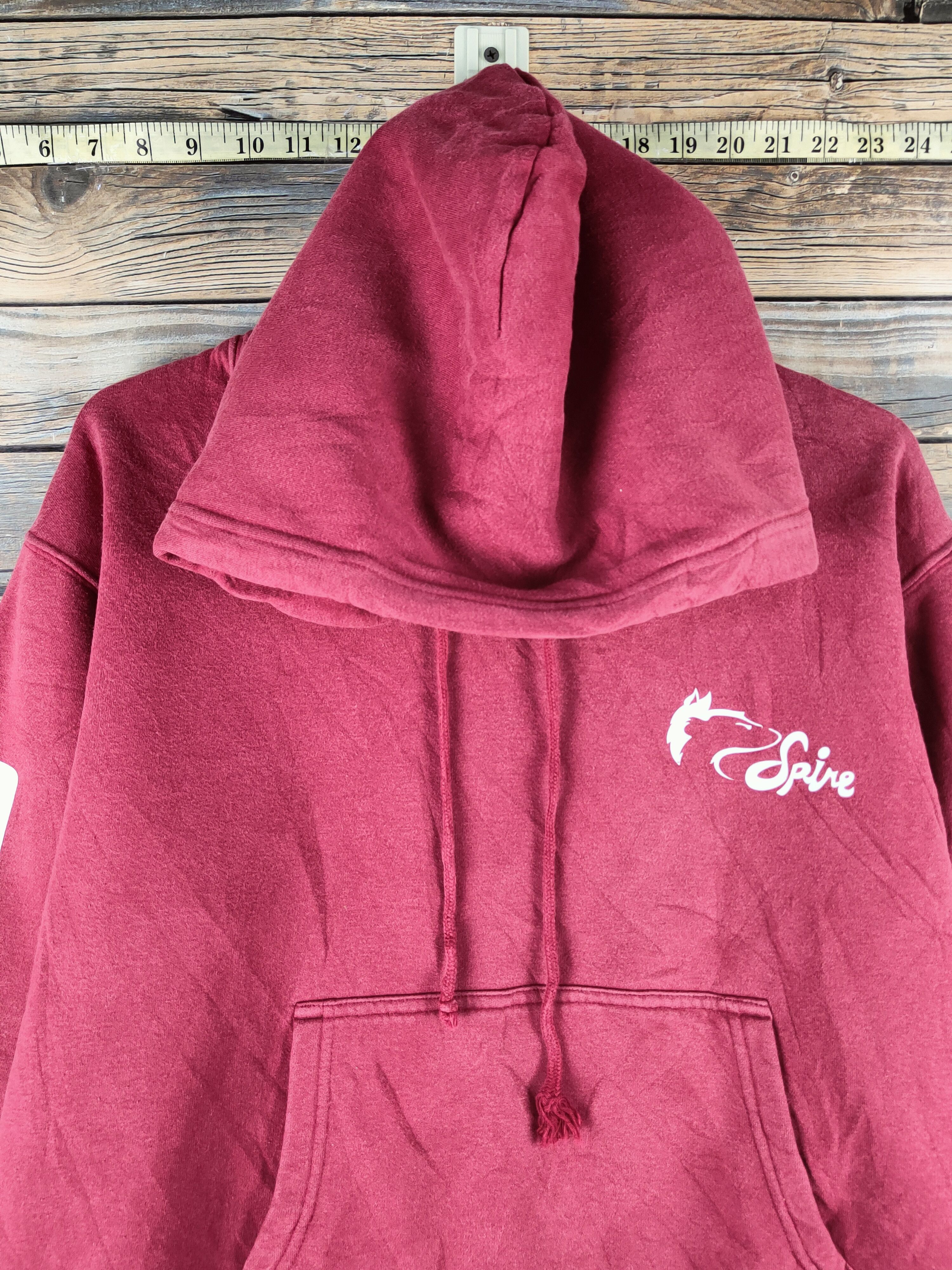 Japanese Brand Super Vintage by United Athle Red Hoodie Sweatshirts Size US M / EU 48-50 / 2 - 2 Thumbnail