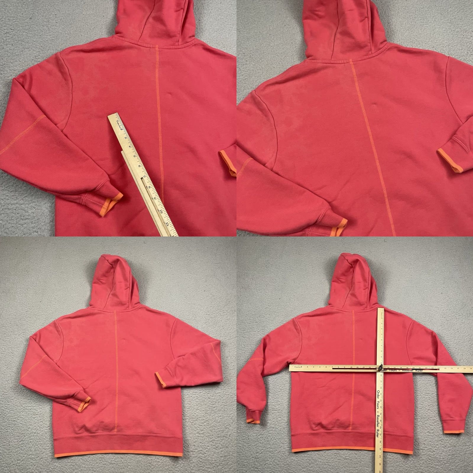 Nike VINTAGE Nike Sweatshirt Hoodie Mens S Pink Crew Neck Pullover Graphic Print Swoosh Essential Fade Red Workout All Seasons Size US S / EU 44-46 / 1 - 8 Thumbnail