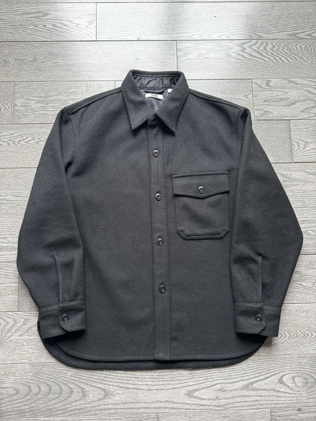 Lemaire × Uniqlo Uniqlo U One Pocket Wool Overshirt Size US L / EU 52-54 / 3 - 1 Thumbnail