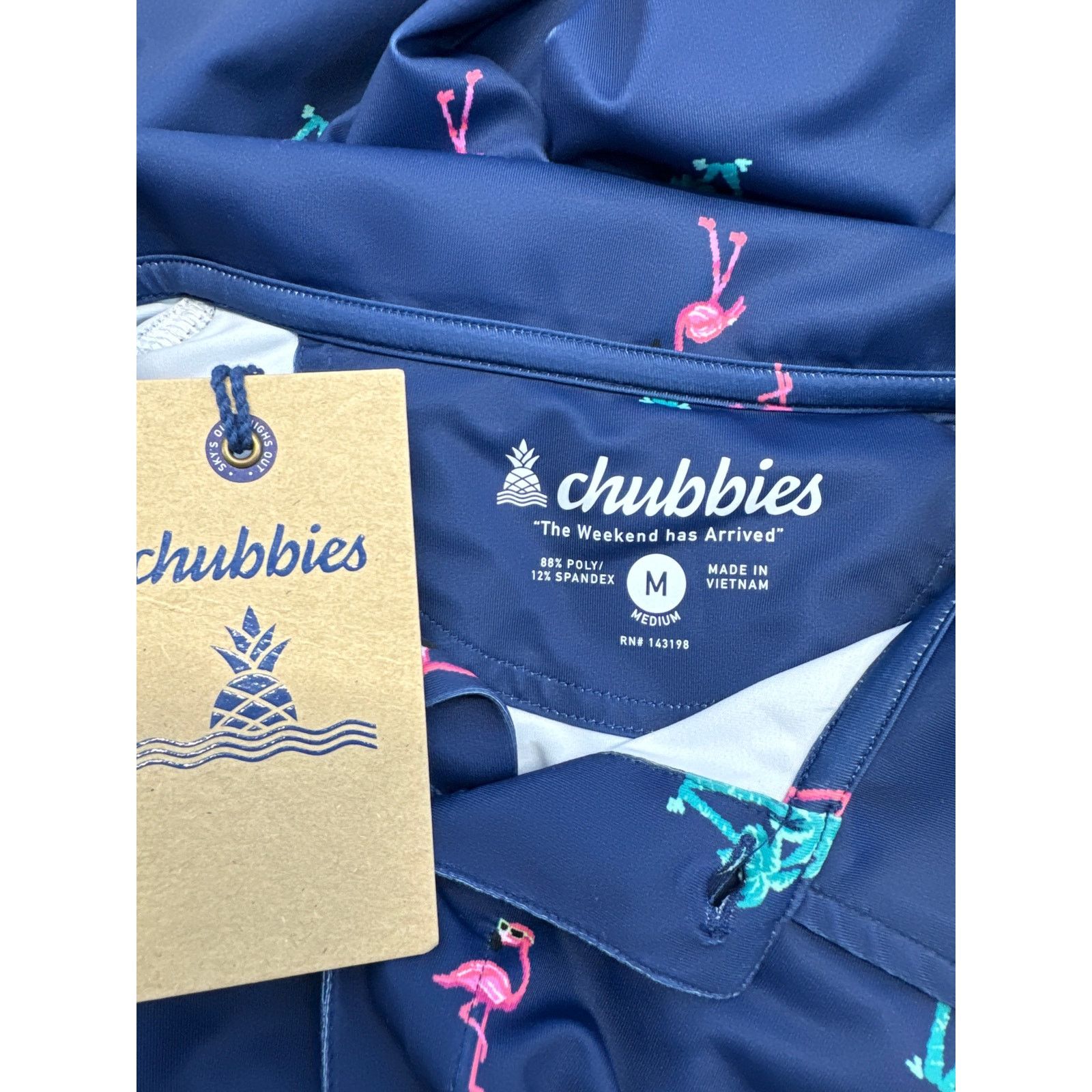 Chubbies Chubbies “Island Pal” Polo Blue UPF 50+ men sz M Size US M / EU 48-50 / 2 - 6 Thumbnail
