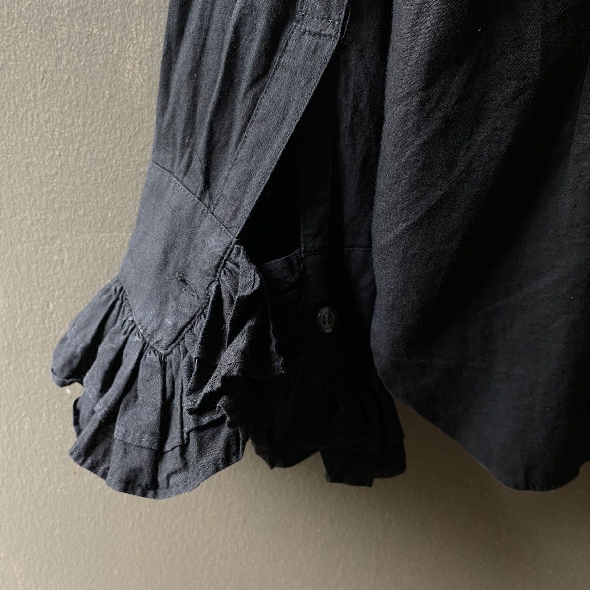 Seditionaries SEXY DYNAMITE Y2K Punk Black Ruffled Long Sleeve Blouse Size S / US 4 / IT 40 - 10 Thumbnail