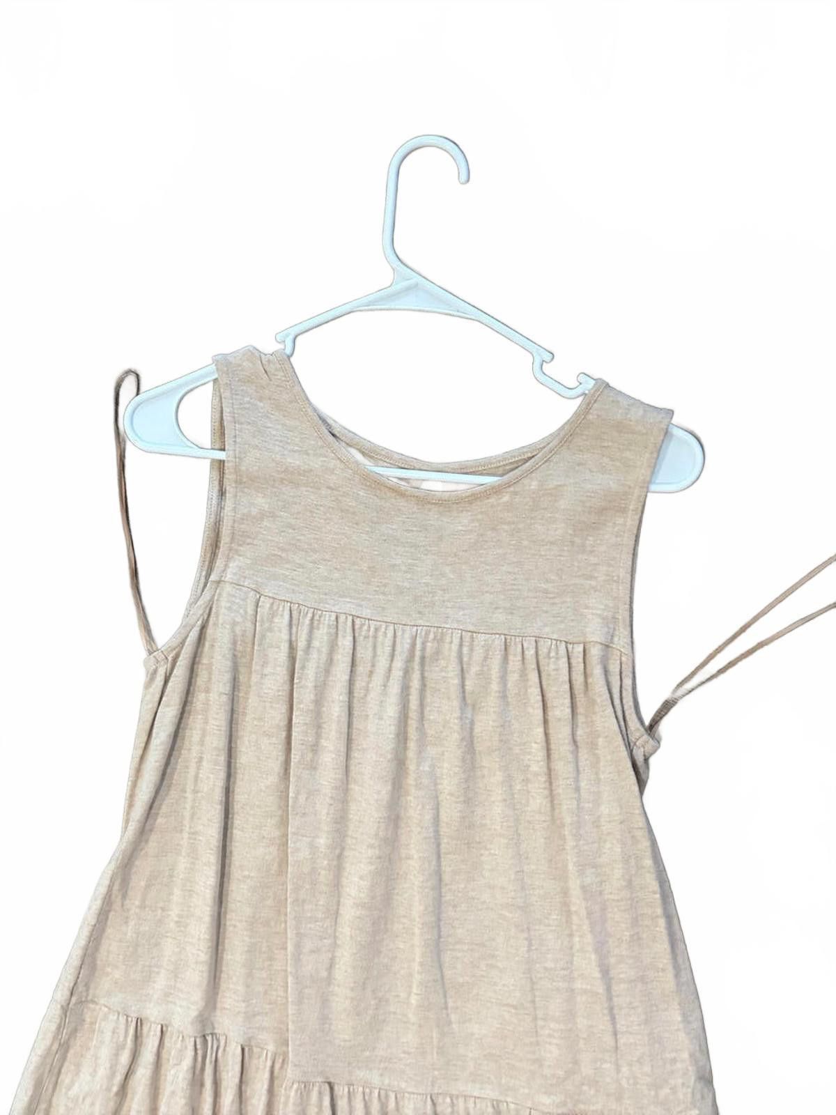 Cosmic Wonder Wonderly Beige Sleeveless Tiered Maxi Dress sz Small Size S / US 4 / IT 40 - 4 Thumbnail