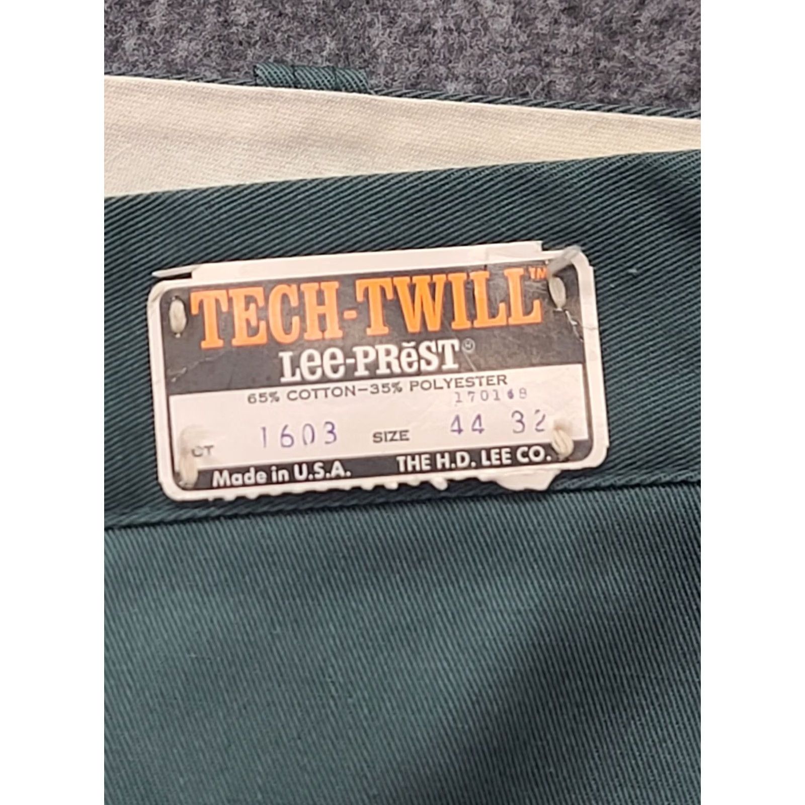 Lee VINTAGE Lee Pants Mens 44x32 Prest Tech Twill Workwear USA Union Made 70's Size US 44 / EU 60 - 2 Thumbnail