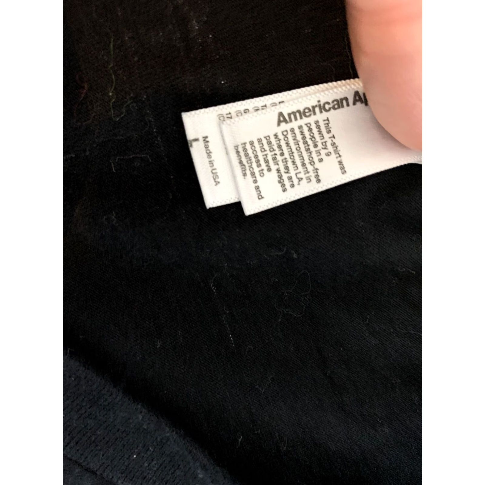American Apparel Let Them Eat Kimchi Short Sleeve American Apparel T Shirt Men's Large Black Size US L / EU 52-54 / 3 - 4 Thumbnail