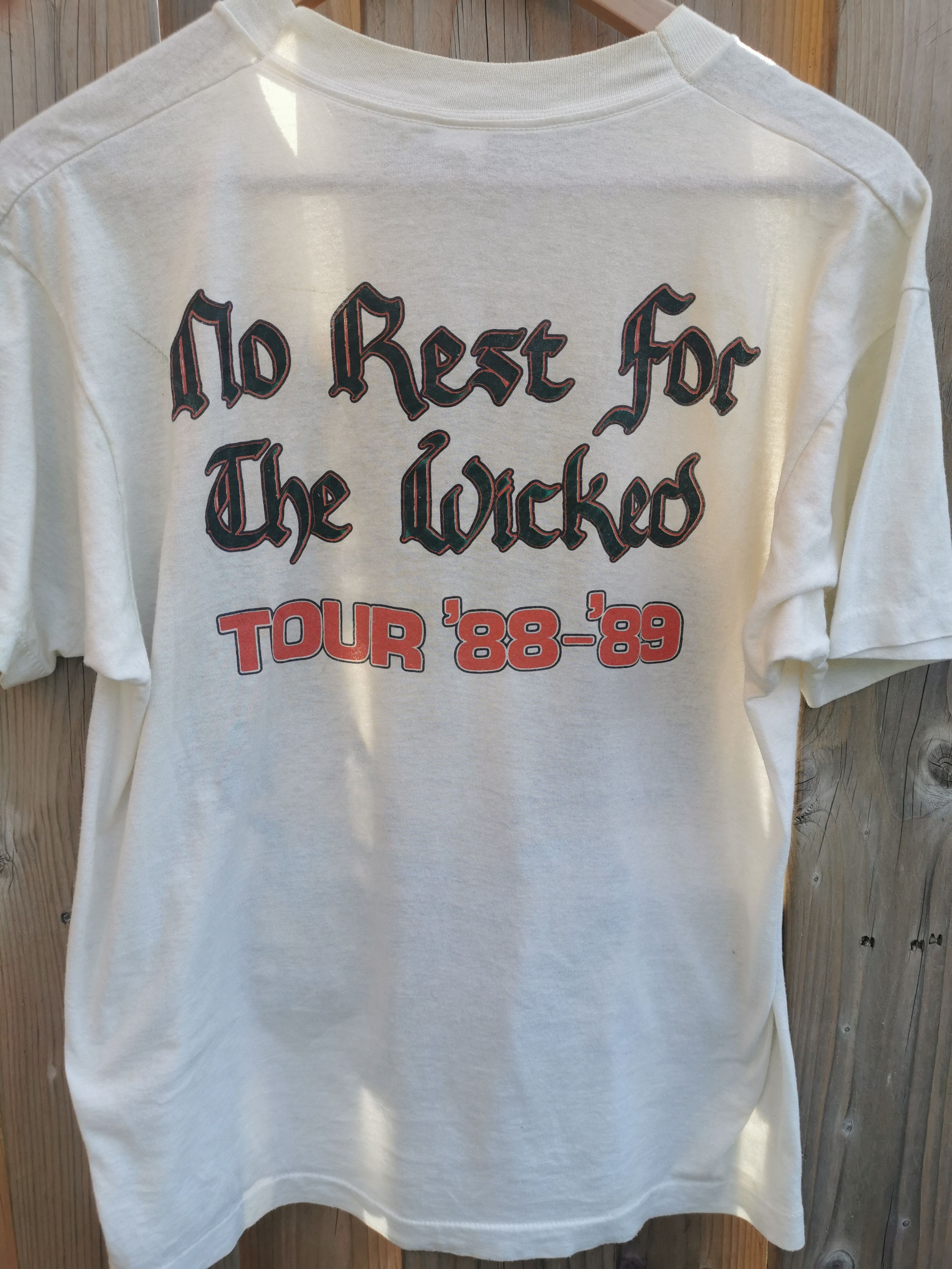 Vintage Vintage 1988/1989 Ozzy Osbourne/no rest for the wicked shirt Size US L / EU 52-54 / 3 - 3 Thumbnail