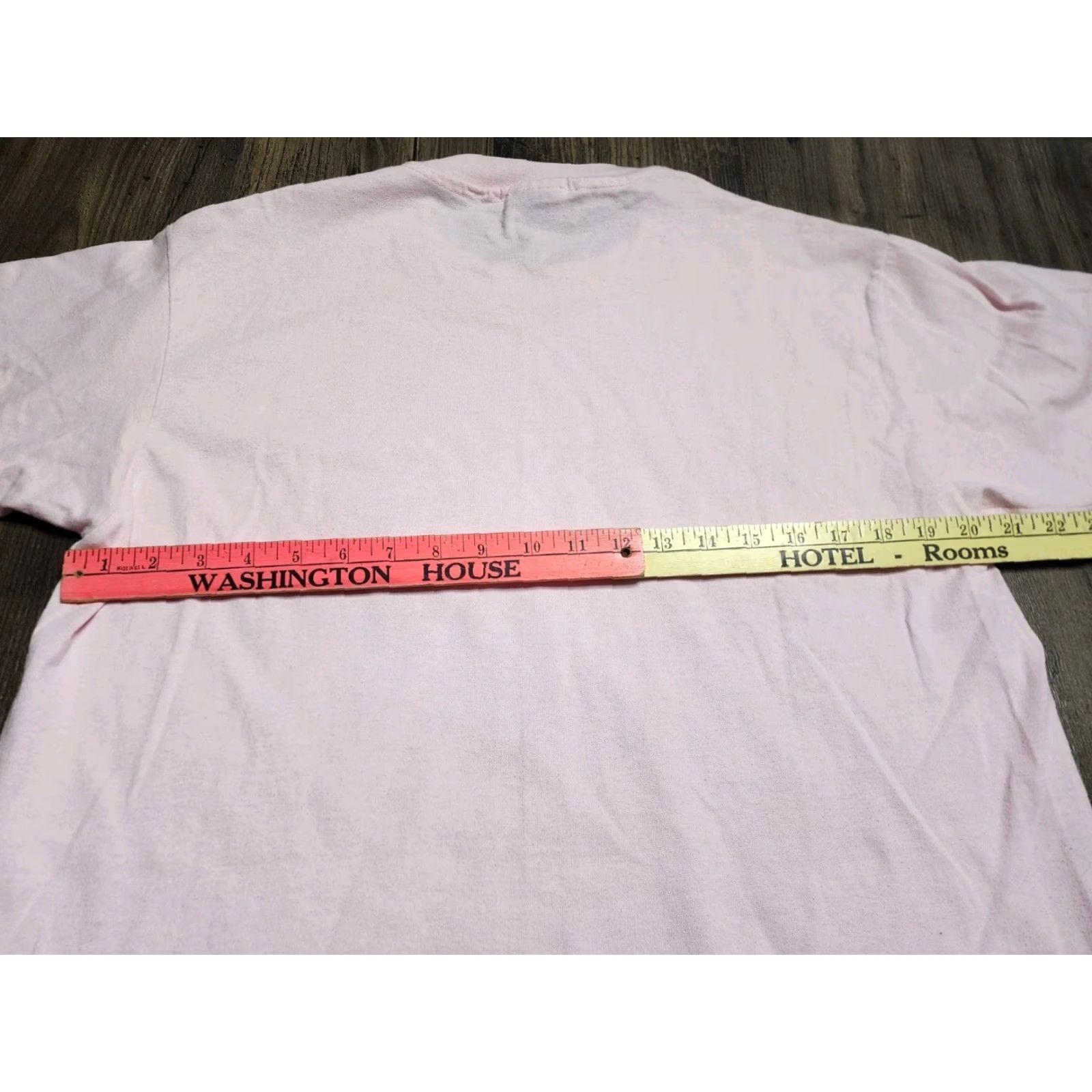 Hanes Vintage Hanes Mens Large Pink Rainbow Row Charleston SC Tourist Souvenir T-Shirt 90s Travel South Carolina Crew Neck Short Sleeve Size L / US 10 / IT 46 - 3 Thumbnail