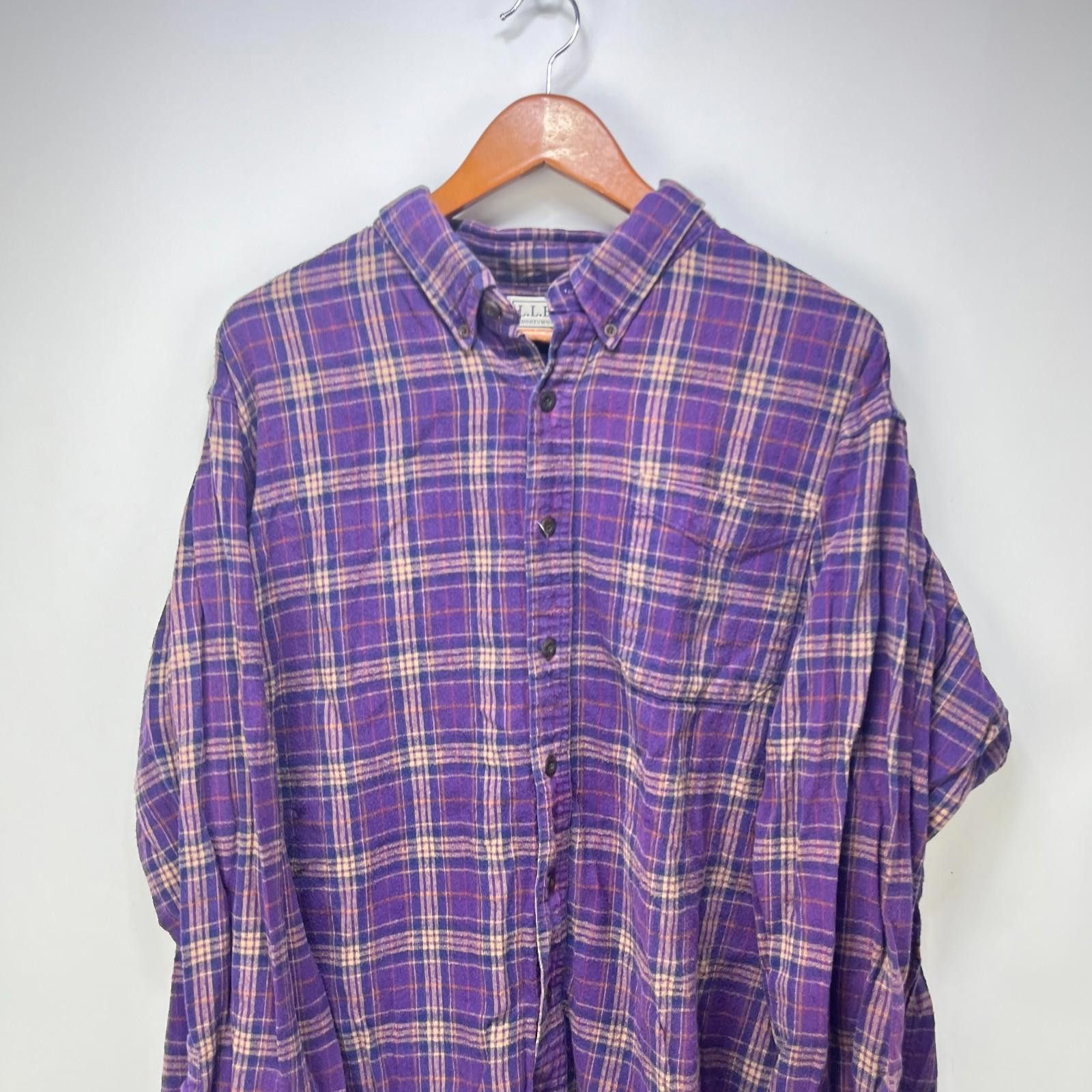 L.L. Bean Vintage 90s LL Bean Plaid Button Up Long Sleeve Shirt 2XL Size US XXL / EU 58 / 5 - 2 Thumbnail