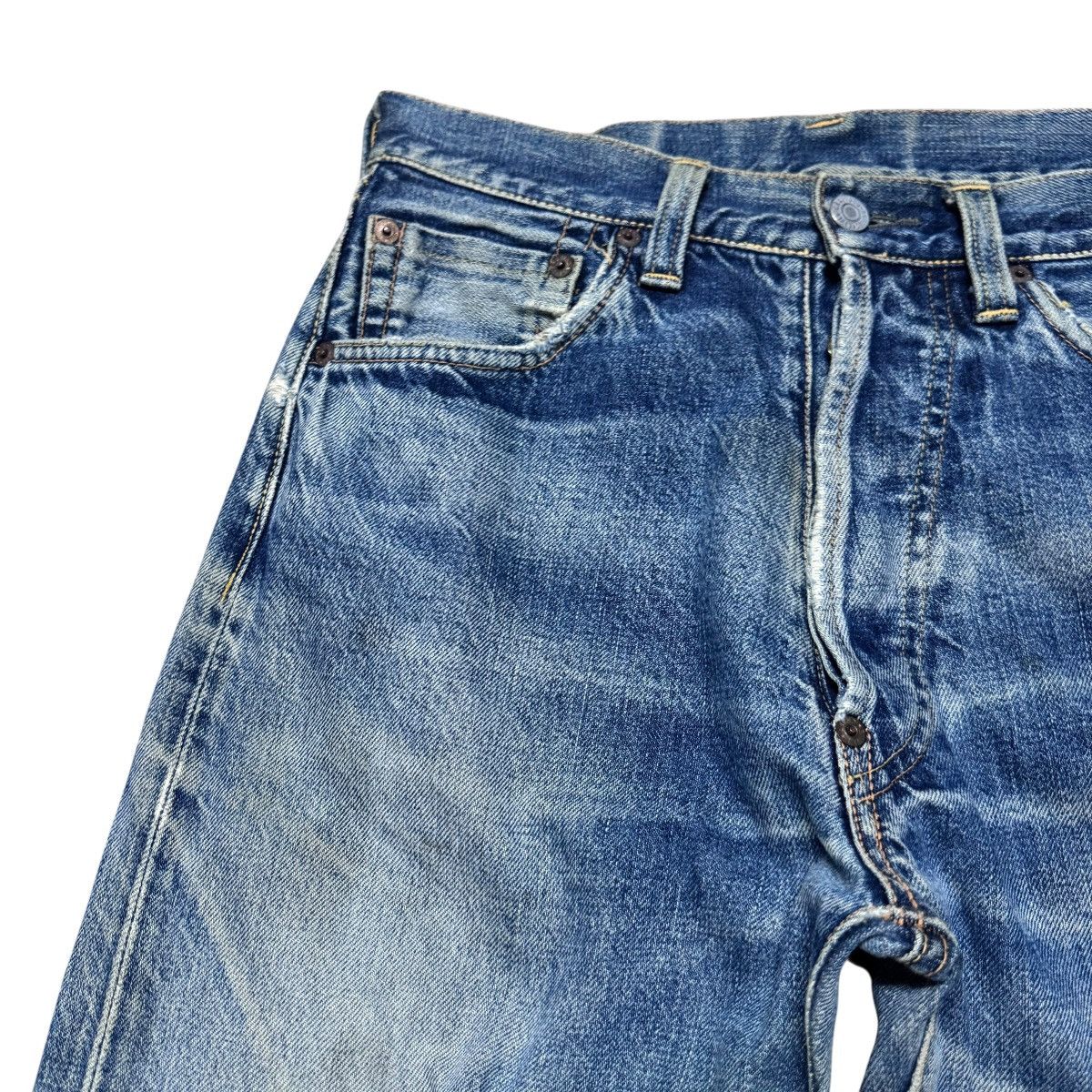 Evisu Vintage Evis Denim Selvedge Jeans Distressed Size US 30 / EU 46 - 5 Thumbnail