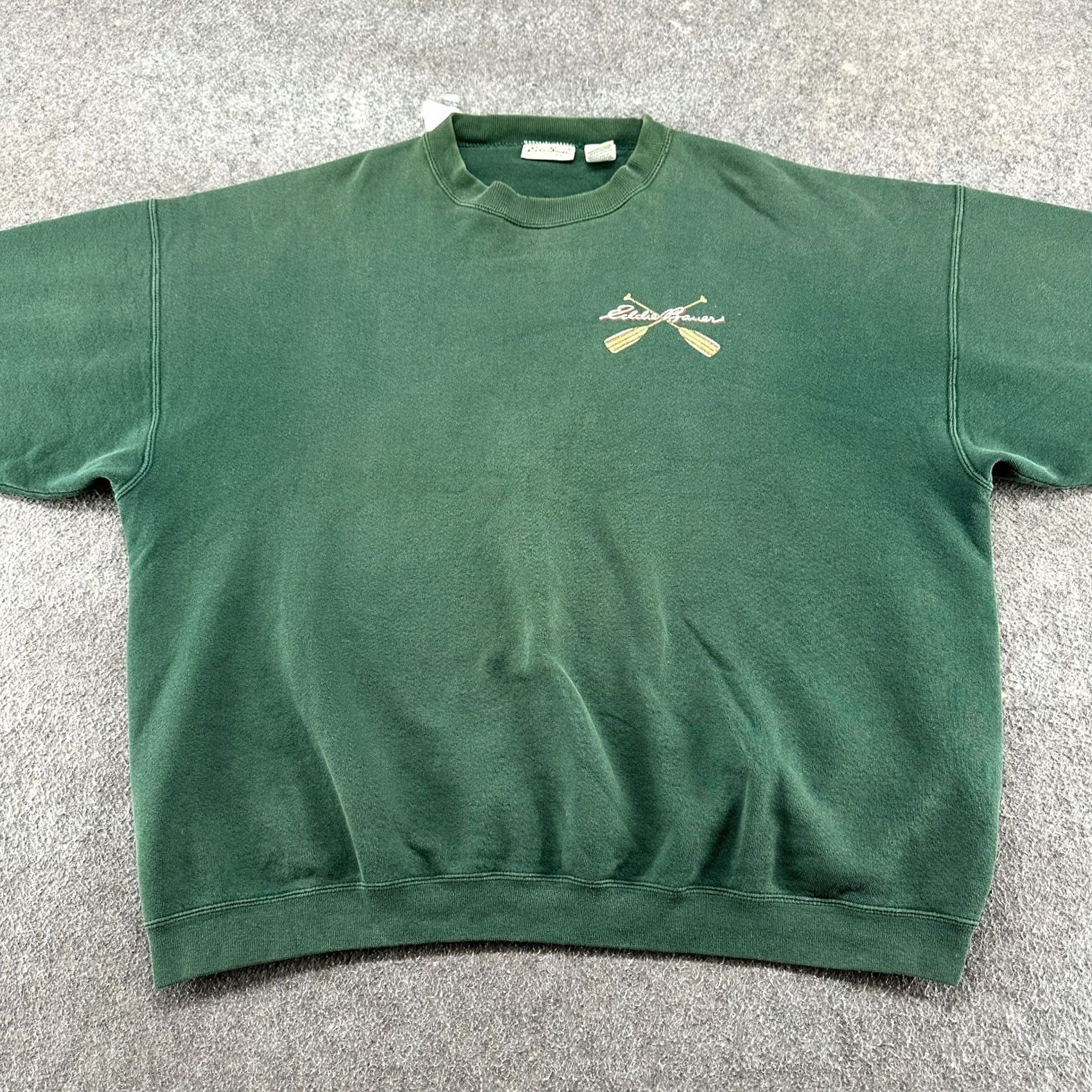Eddie Bauer VINTAGE Eddie Bauer Sweatshirt Men XL Green Pullover Sportsman USA 90s Cotton Polyester Fleece Logo Crew Neck/Long Sleeve Regular 90s Mens Size US XL / EU 56 / 4 - 2 Thumbnail