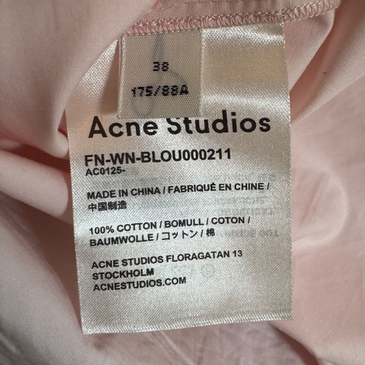 Acne Studios Pastel Pink Bowling Shirt Size XS / US 0-2 / IT 36-38 - 6 Thumbnail