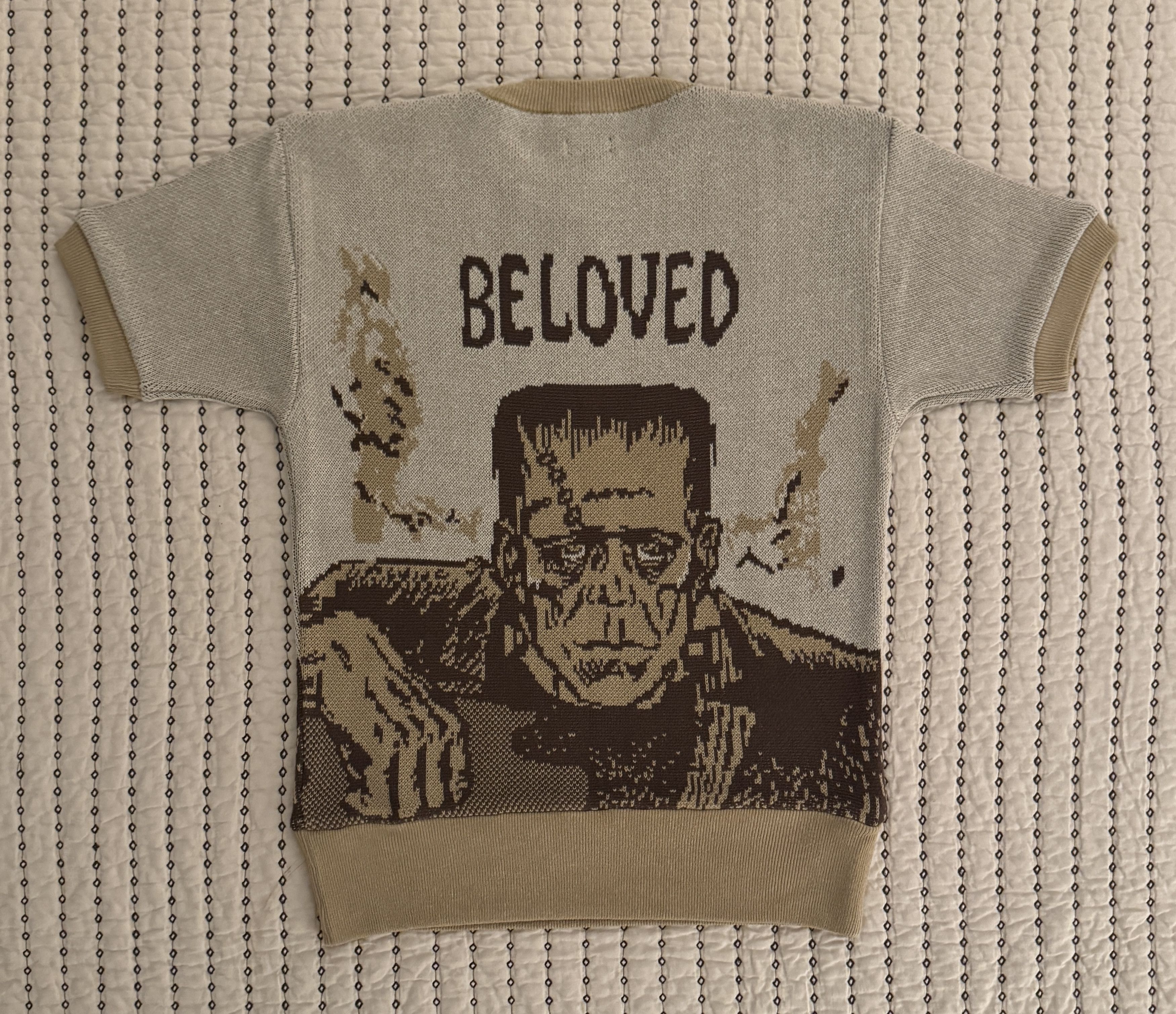 Kapital KAPITAL MONSTERS 8G JACQUARD KNIT SHORT SLEEVE SWEATER SZ 3 Size US L / EU 52-54 / 3 - 2 Thumbnail