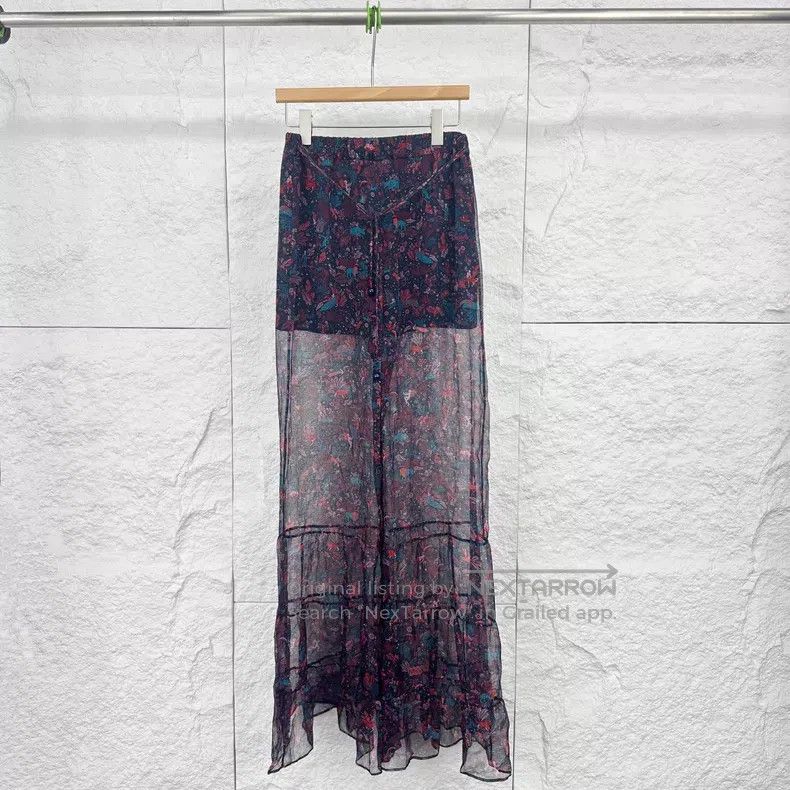 Hermes Hermes Dark Purple Long Skirt Size 25" / US 0 / IT 36 - 1 Thumbnail