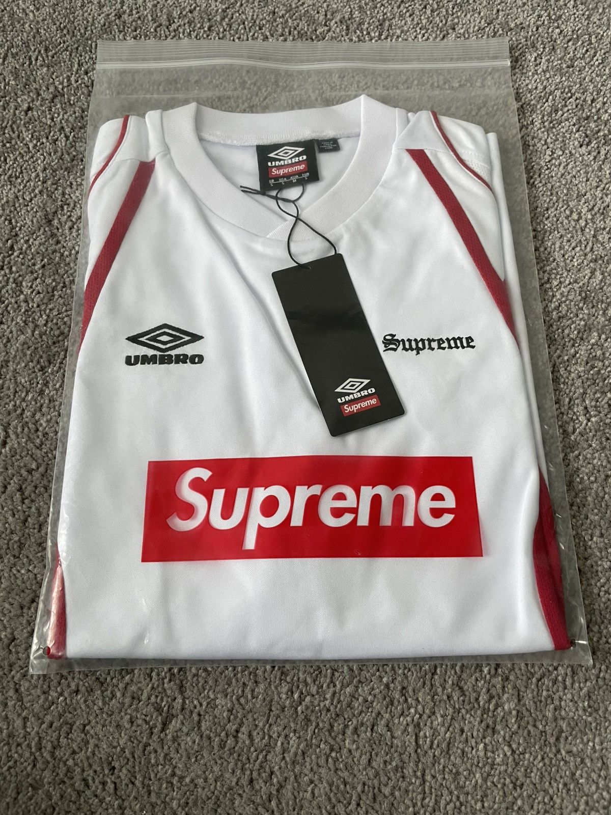 Supreme × Umbro Supreme/ Umbro Old English Soccer Jersey (BRAND