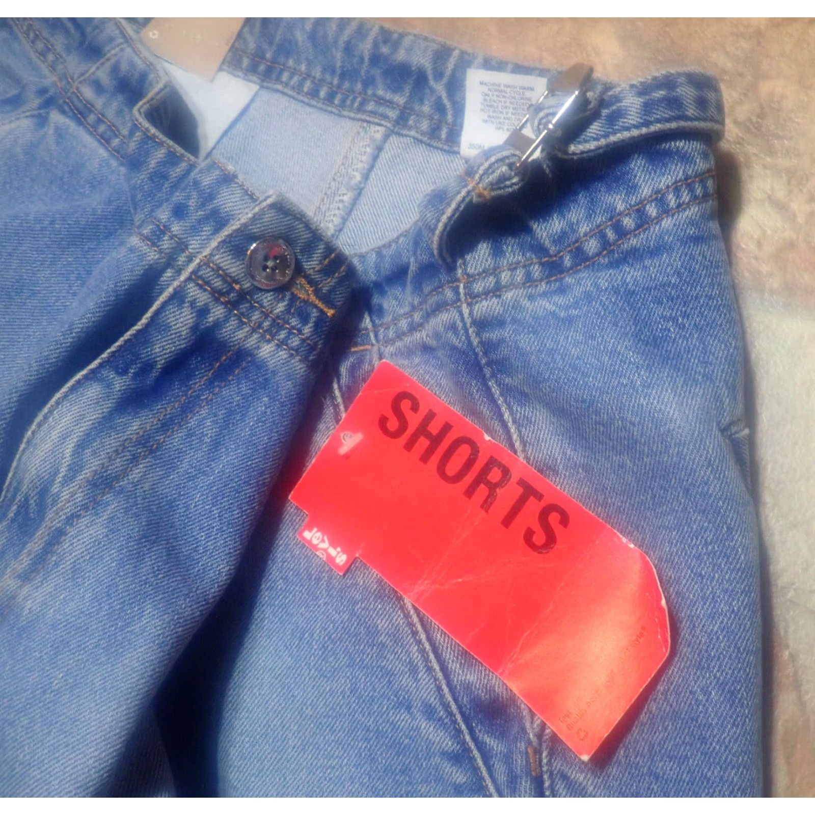 Levi's Vintage Levi's High Rise Buckle Cinch Denim Shorts Size 16 Women 36" Waist 90s Blue Jeans Size 36" / US 14 / IT 50 - 6 Thumbnail