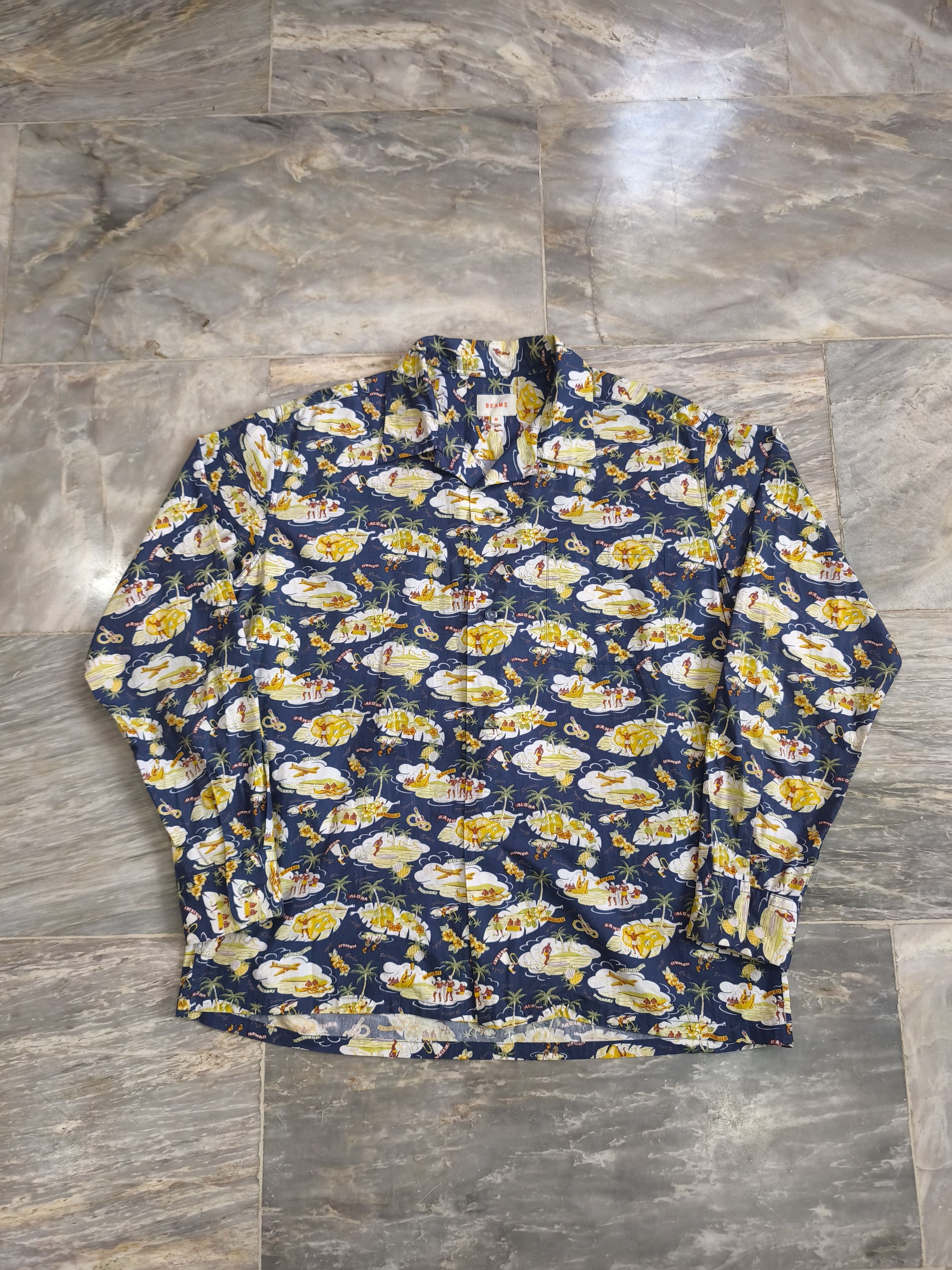 Beams Japan BEAMS Long Sleeve Aloha Shirt Size US M / EU 48-50 / 2 - 1 Thumbnail