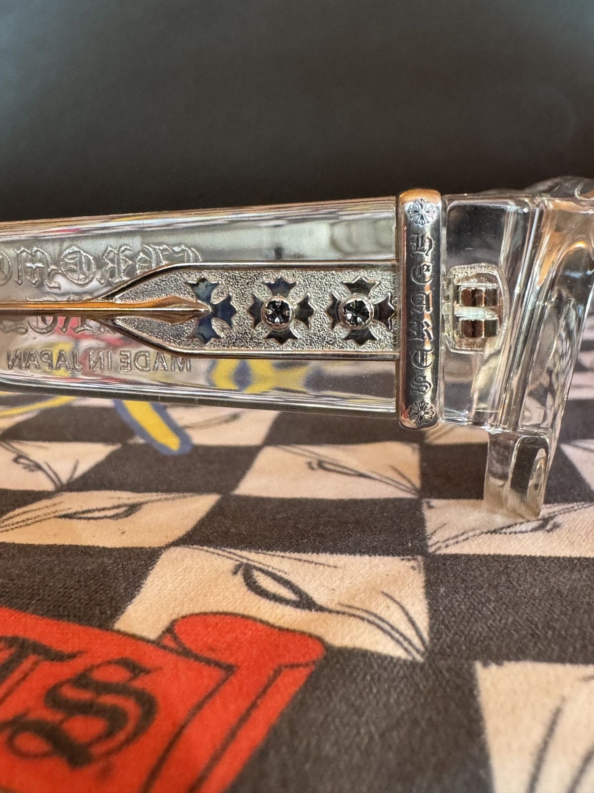 Chrome Hearts Chrome Hearts TRYVAGAGAIN Crystal/Silver Sunglasses Size ONE SIZE - 8 Thumbnail
