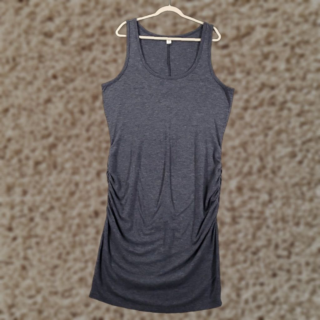 Old Navy Old Navy Dress Womens 2XL Blue Gray Ruched Side Midi Tank Beach Cover Up XXL Size XXL / US 16-18 / IT 52-54 - 1 Thumbnail