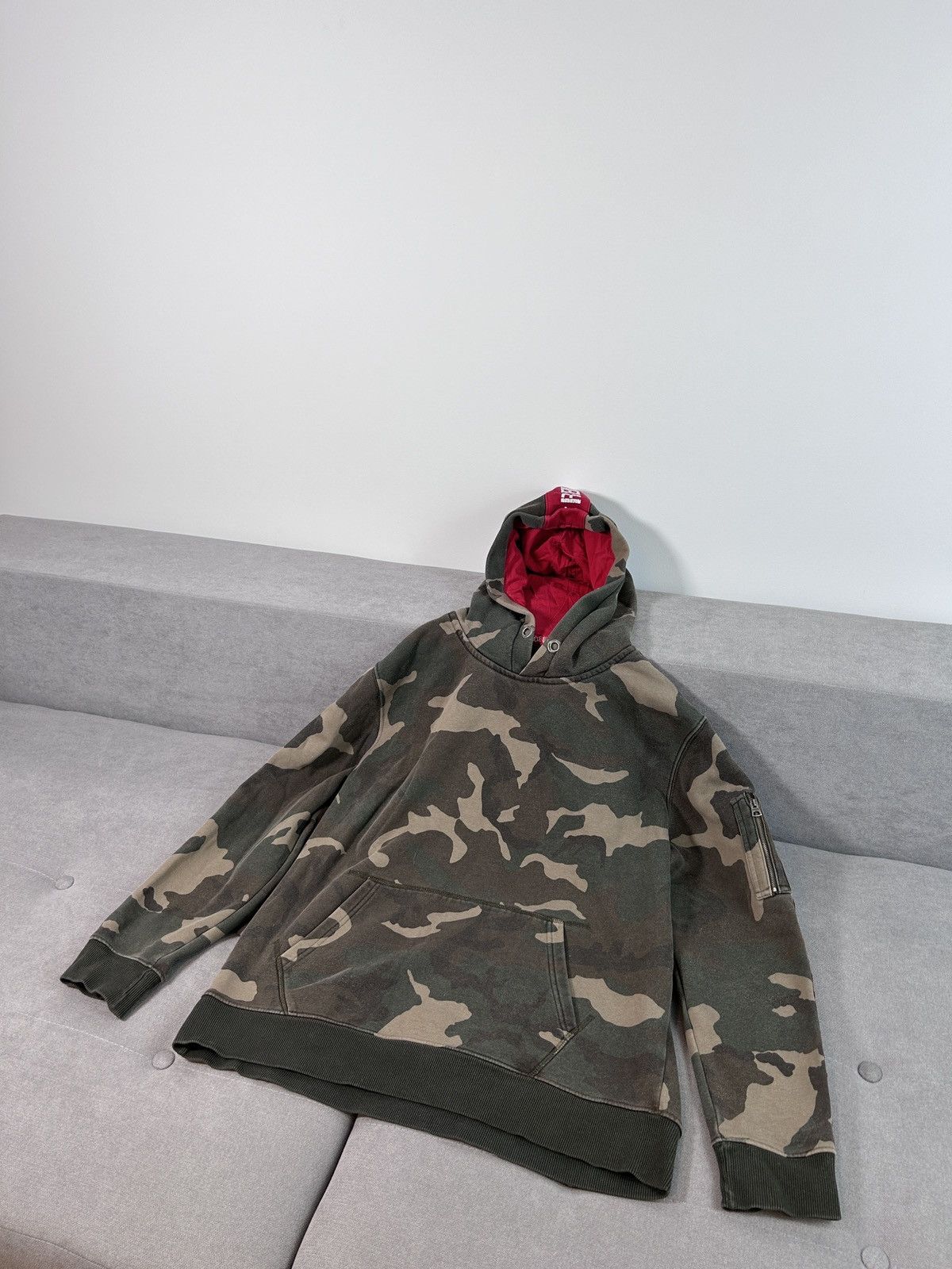 Vintage Vintage alpha industries camo distressed hoodies jacket Grailed