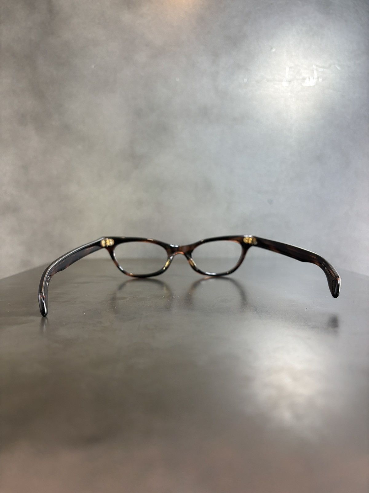 American Optical 1960s Liberty Optical Eyeglasses Vintage Frames USA Horn Rim Size ONE SIZE - 8 Thumbnail