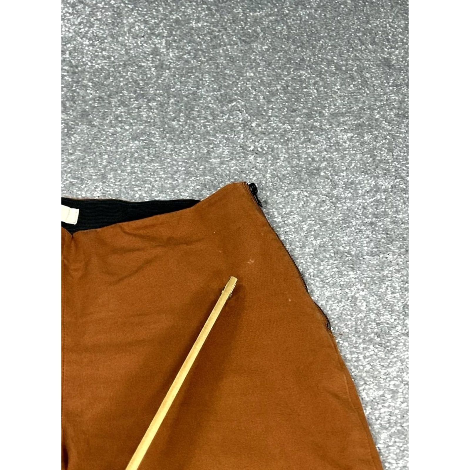 Everlane Everlane Pants Womens 6 Brown Curvy Fit Cotton Stretch Tapered Leg Mid Rise Size 28" / US 6 / IT 42 - 3 Thumbnail