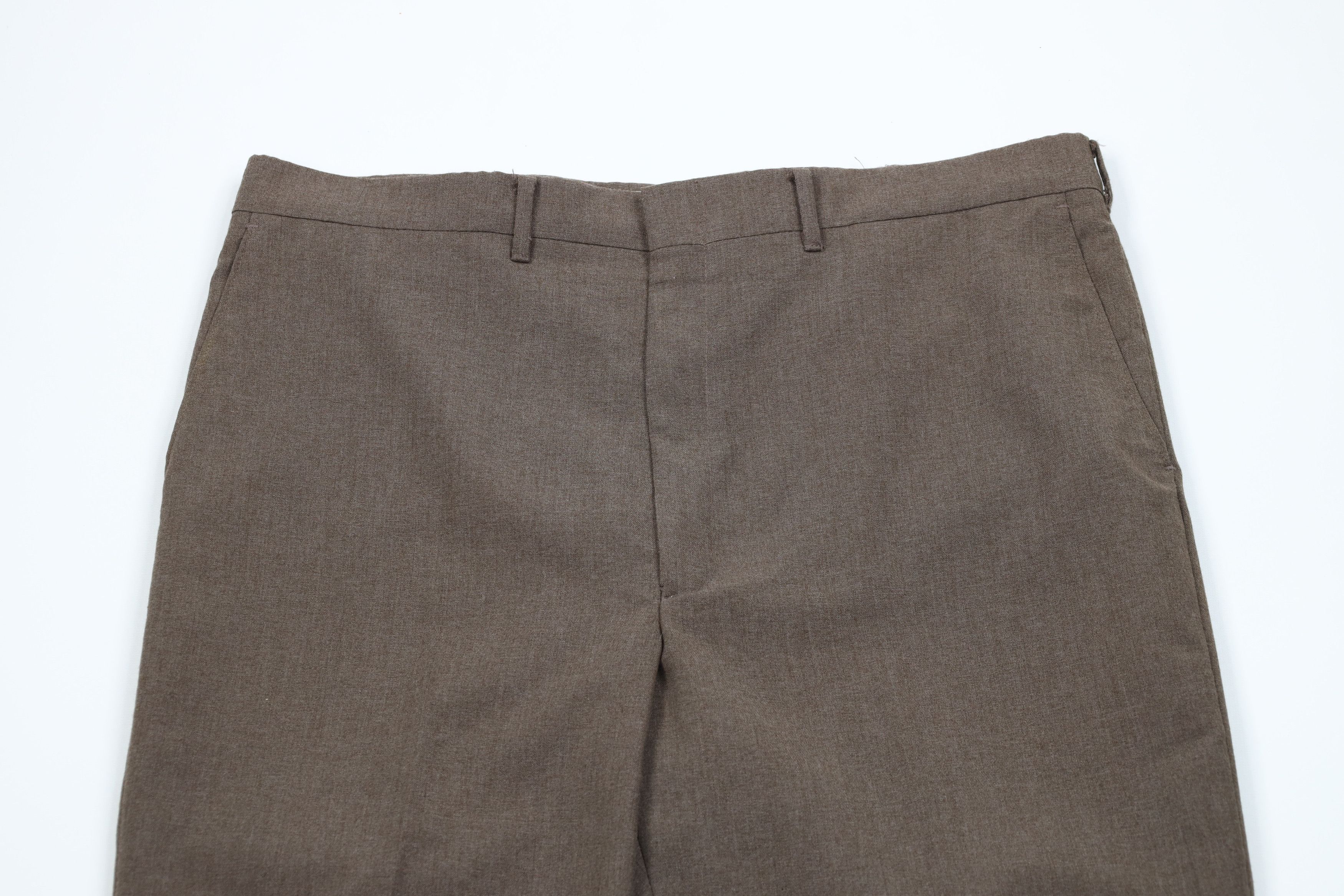 Vintage Vintage 70s Streetwear Blend Wide Leg Chino Pants Brown USA Size US 38 / EU 54 - 2 Thumbnail