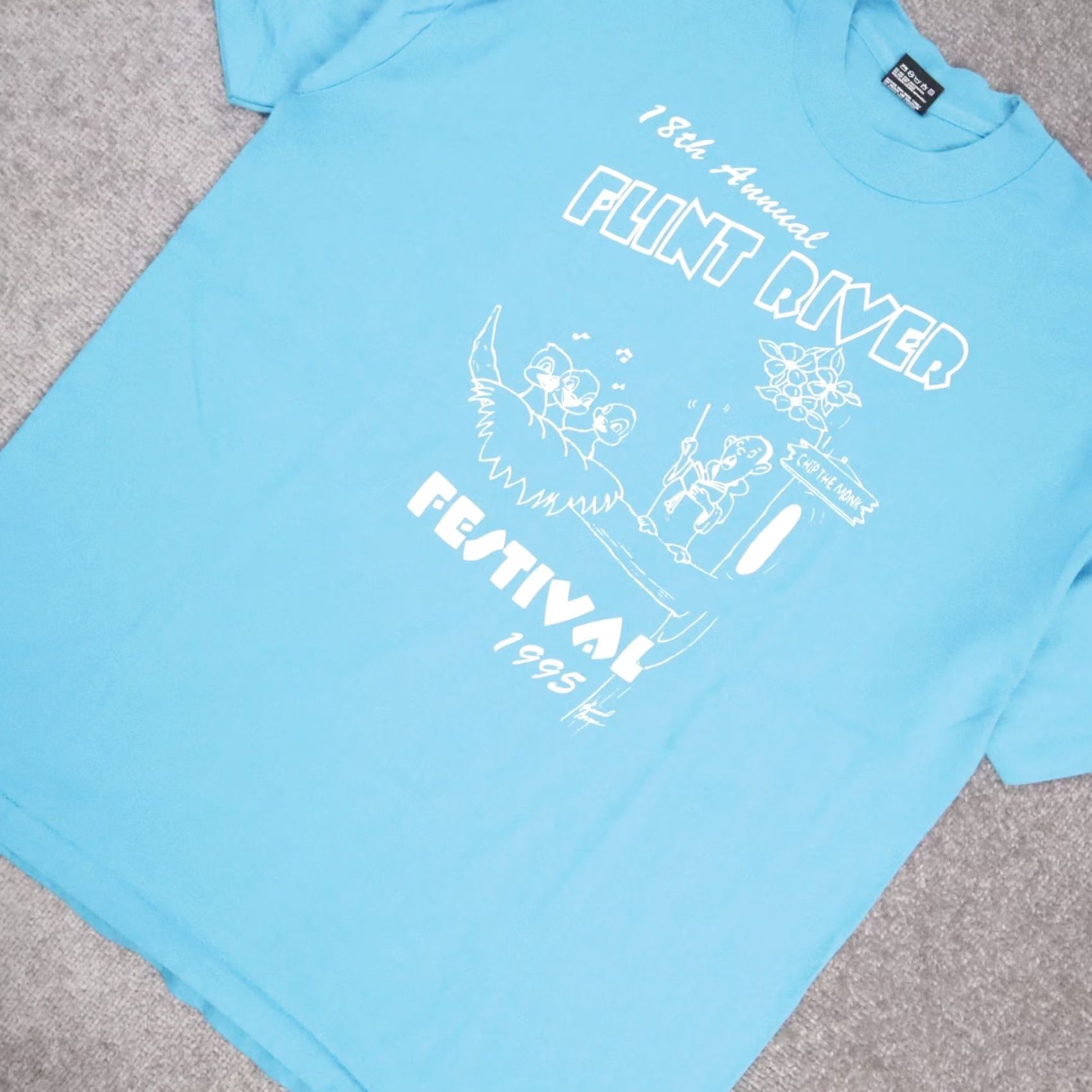 Vintage VTG Flint River Festival Florida USA Made in USA XL Blue Short Sleeve T-Shirt Men Size US XL / EU 56 / 4 - 6 Thumbnail