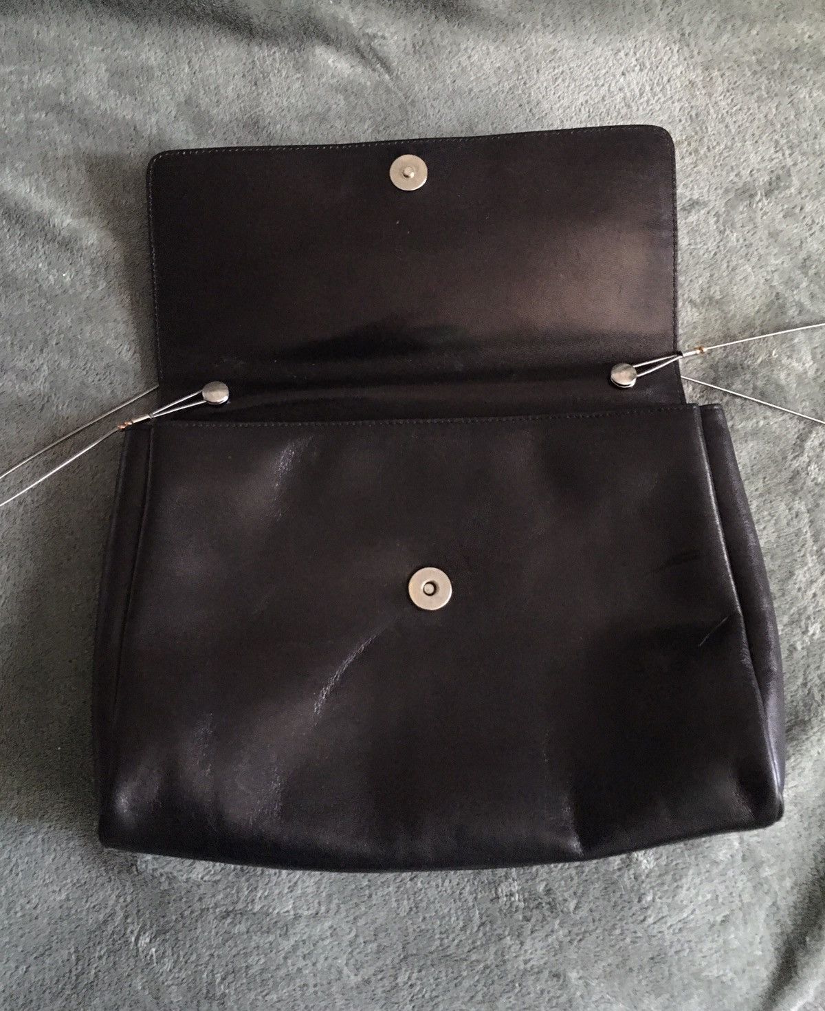 Bally BALLY Black Leather Vintage Shoulder Clutch Bag Size ONE SIZE - 8 Thumbnail