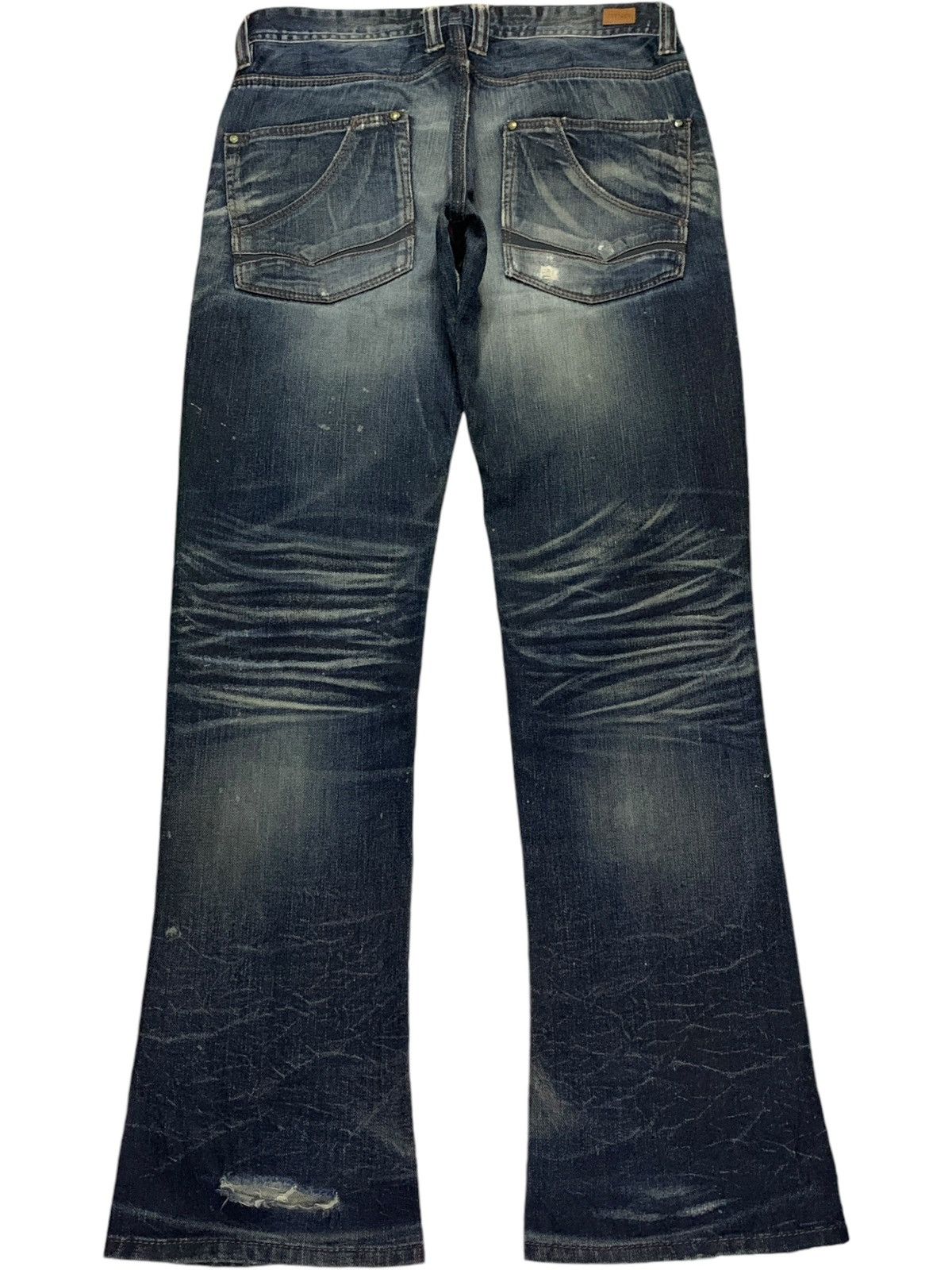 Japanese Brand Vintage Japanese Brand Rusty Mud Wash 9 Pocket Bootcut Jeans Size US 32 / EU 48 - 2 Thumbnail
