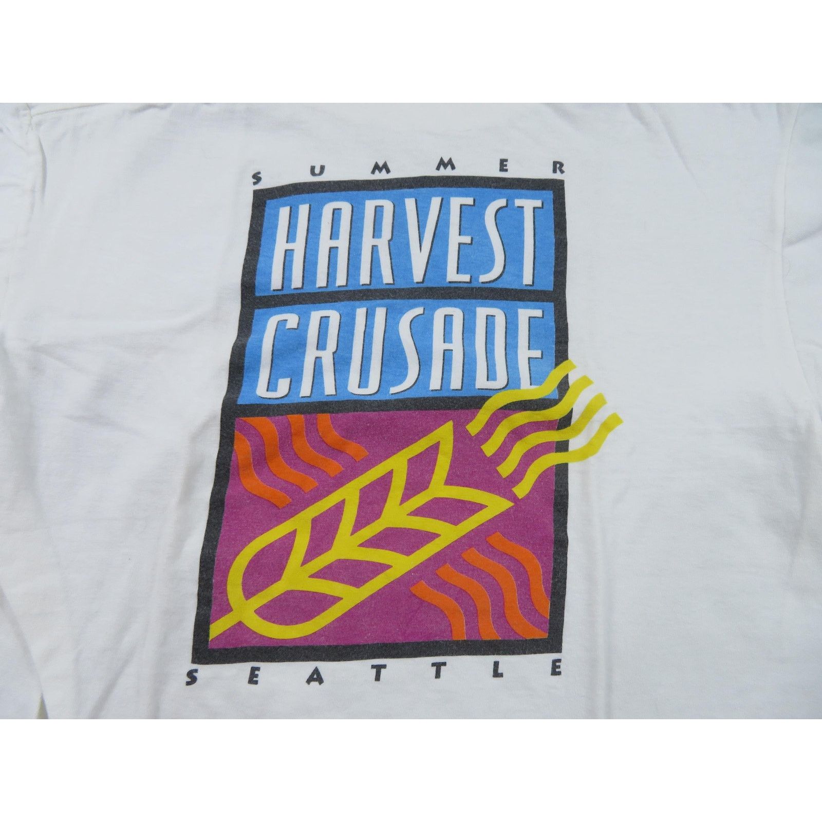 Other Harvest Crusade Seattle T-Shirt Double Sided White L 1990s Size US L / EU 52-54 / 3 - 5 Thumbnail