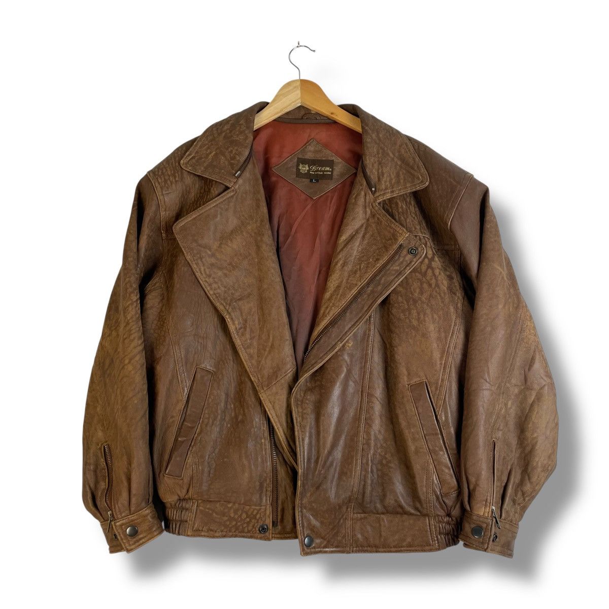 Issey Miyake VINTAGE BREAM NEW ZEALAND LAMB LEATHER JACKET Size US L / EU 52-54 / 3 - 2 Thumbnail