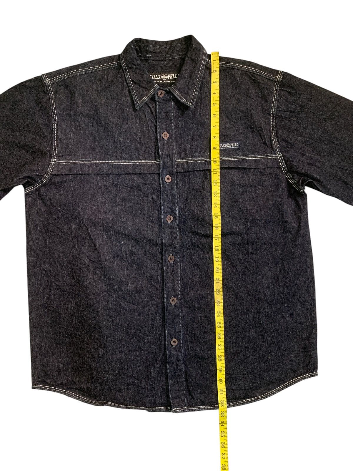 Marc Buchanan × Pelle Pelle Rare Design Pelle Pelle Marc Buchanan Denim Shirts Size US L / EU 52-54 / 3 - 12 Thumbnail