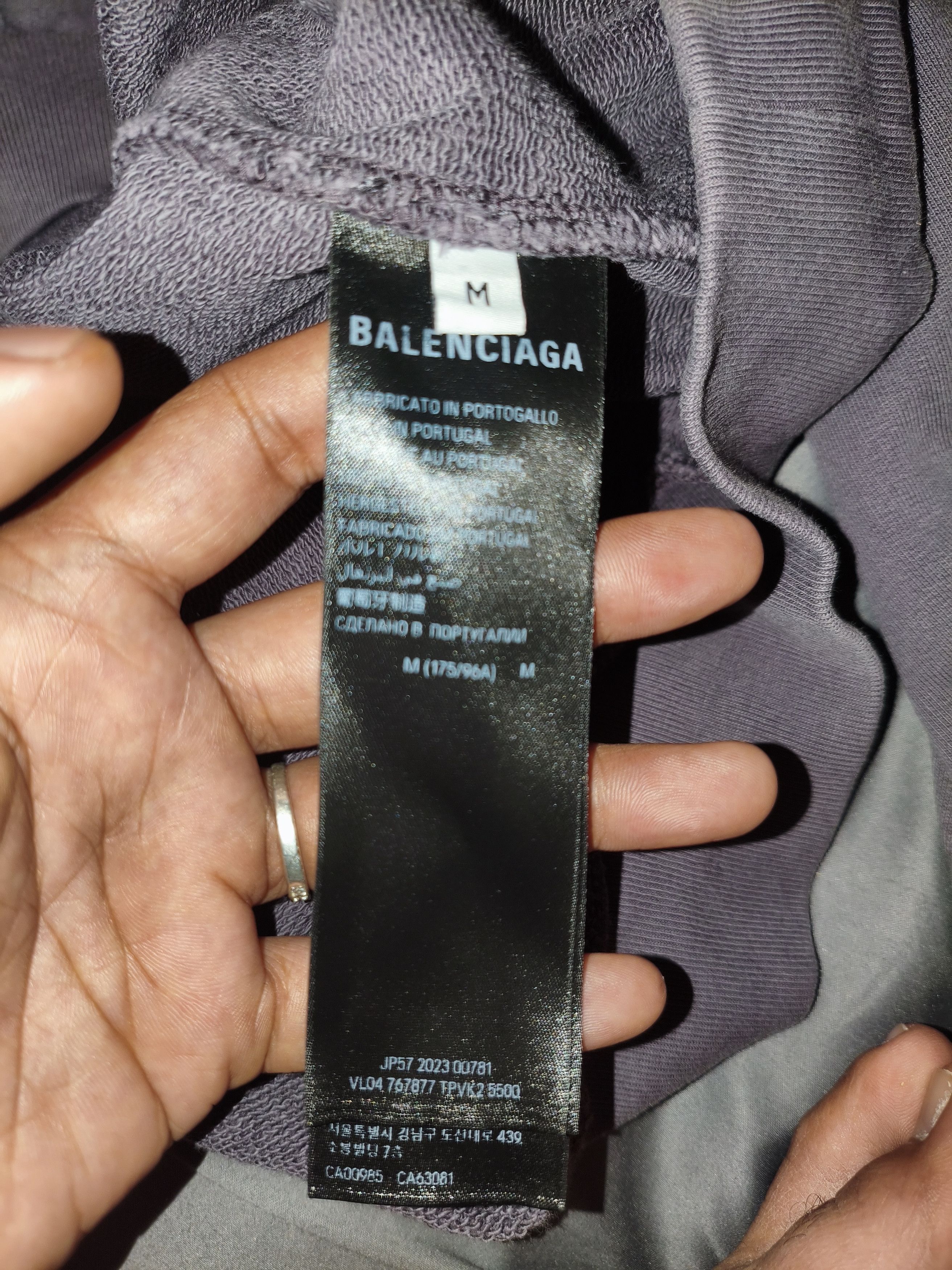 Balenciaga Balenciaga Embroidered Classic Logo Faded Purple Gray Size US XXL / EU 58 / 5 - 4 Thumbnail