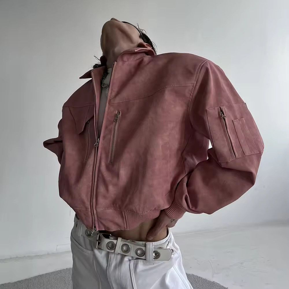 Leather Cropped PU Leather Jacket Size US S / EU 44-46 / 1 - 3 Thumbnail