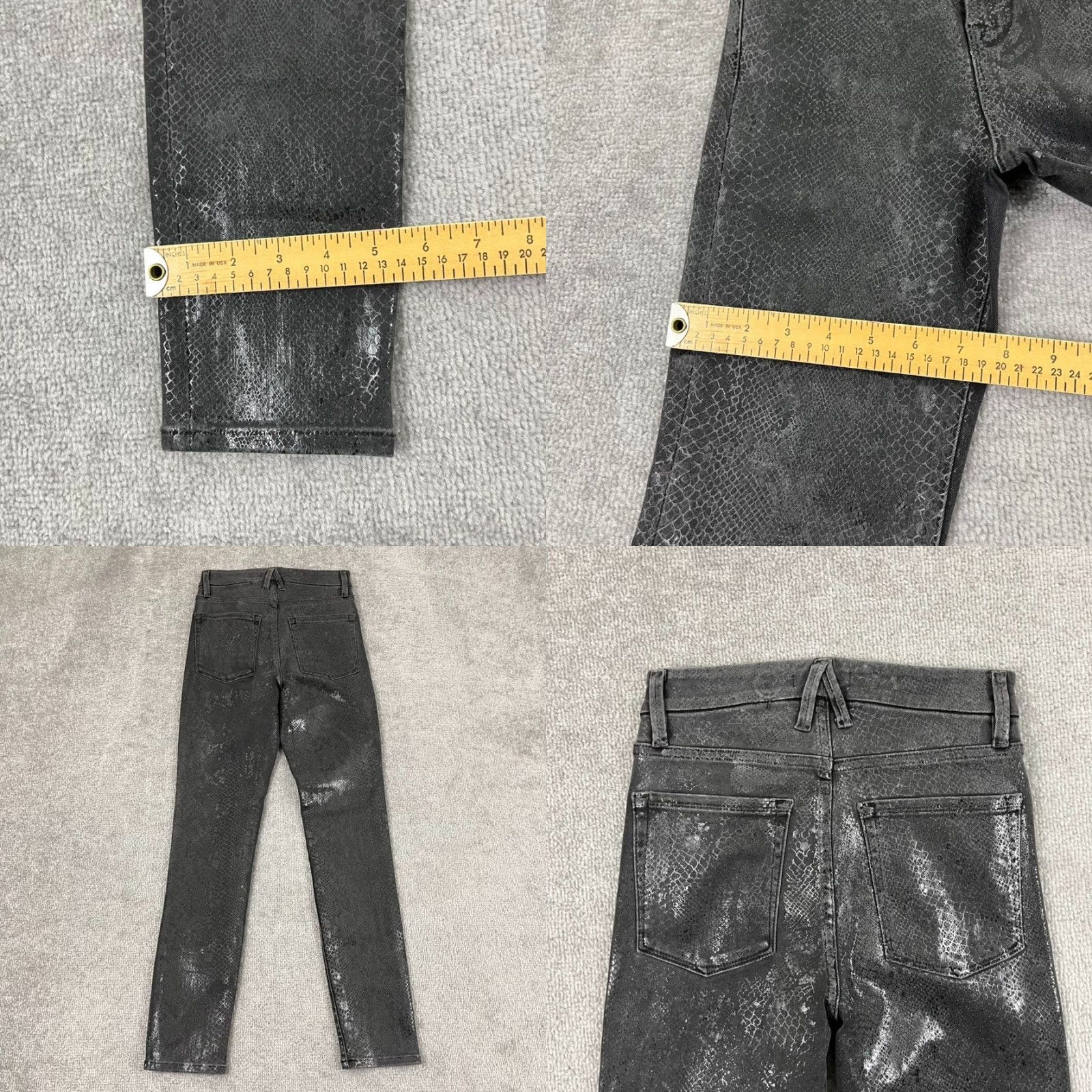 Good American Good American Pants Womens Size 2 Gray Snake Foil Skinny Waist Good Size 26" / US 2 / IT 38 - 8 Thumbnail